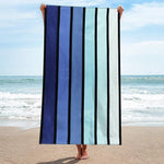 Faded Stripe Cotton Oversized Cotton 4 Piece Beach Towel Set - Beach Towel by Superior