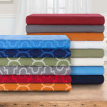 Flannel Cotton Trellis Geometric Deep Pocket Bed Sheet Set - Sheet Set by Superior