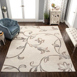 Floral Vines Scrolling Indoor Large Area Rugs or Runner Rug - Rugs by Superior