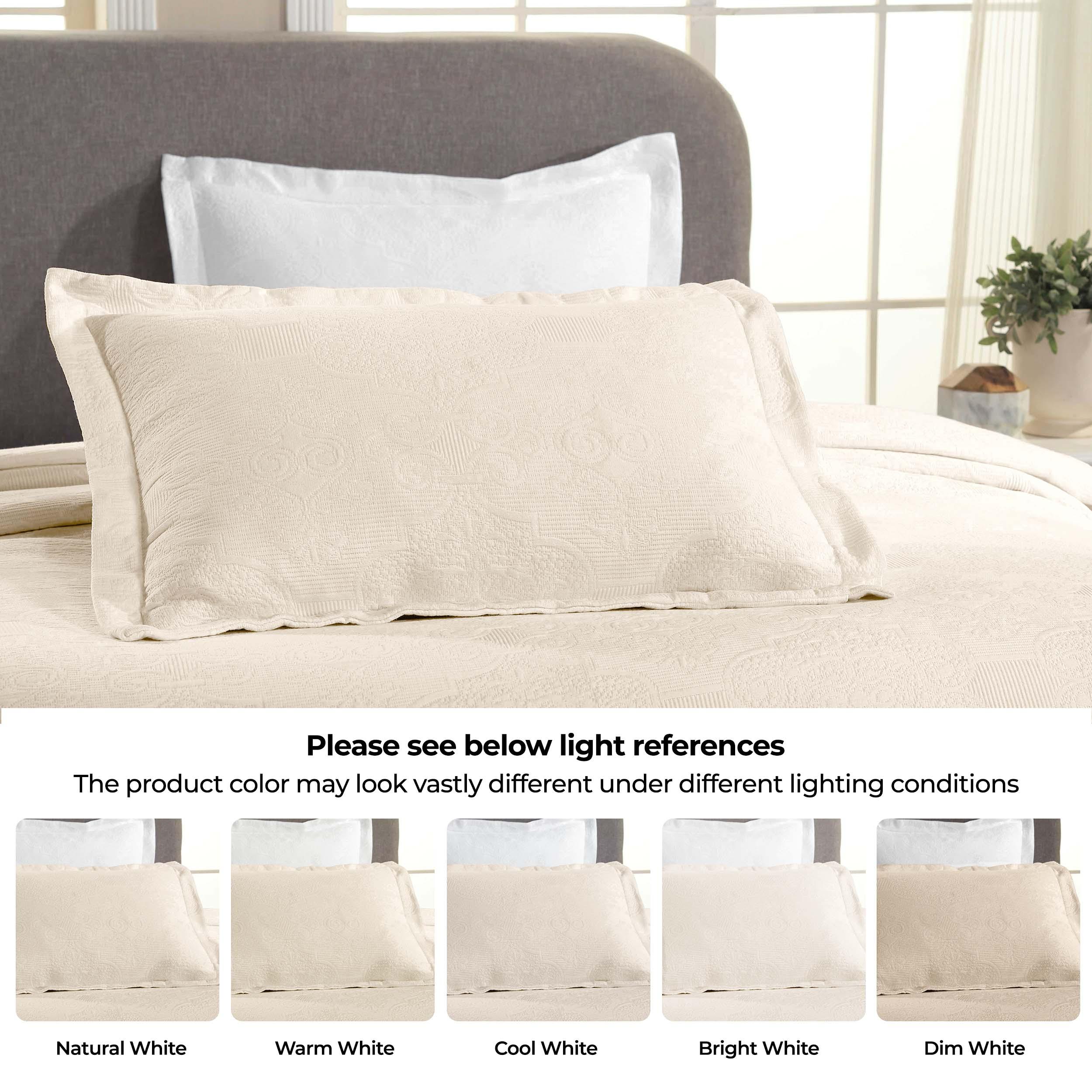 Florin Cotton Matelasse Weave Jacquard Scroll Medallion Bedspread Set - Bedspread by Superior