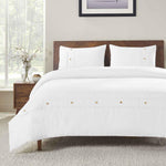 Gina Organic Cotton 300 Thread Count Percale 3 Piece Duvet Cover Set - Duvet Cover Set by Superior