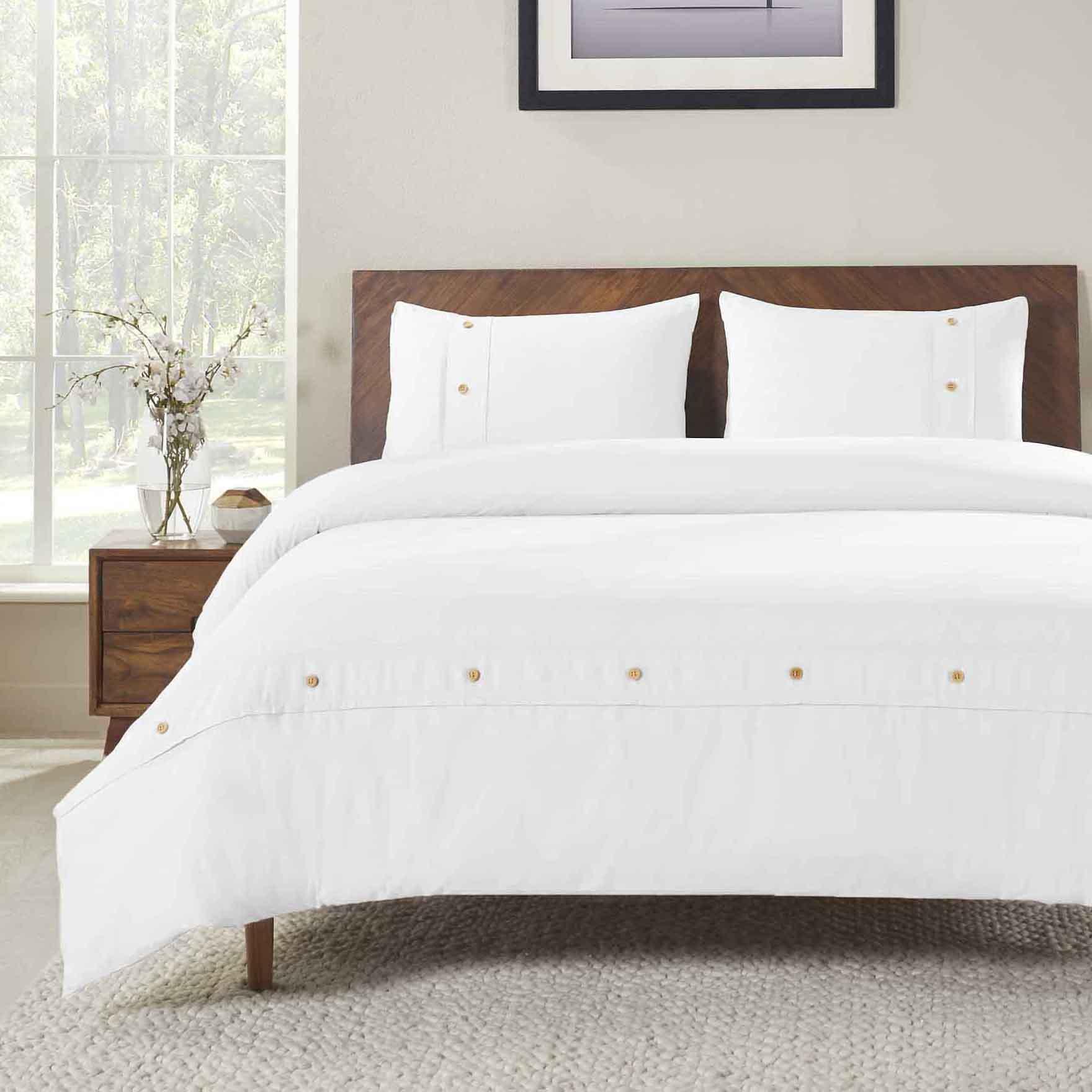 100% Organic Cotton Crisp Percale Duvet Cover Set - Duvet Cover Set by Superior Brand