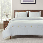 Gina Organic Cotton 300 Thread Count Percale 3 Piece Duvet Cover Set - Duvet Cover Set by Superior