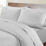 Gina Organic Cotton 300 Thread Count Percale 3 Piece Duvet Cover Set - Duvet Cover Set by Superior