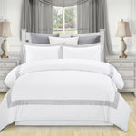 Glenmont Embroidered Duvet Cover Set White - Duvet Cover Set by Superior
