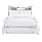 Glenmont Embroidered Duvet Cover Set White - Duvet Cover Set by Superior