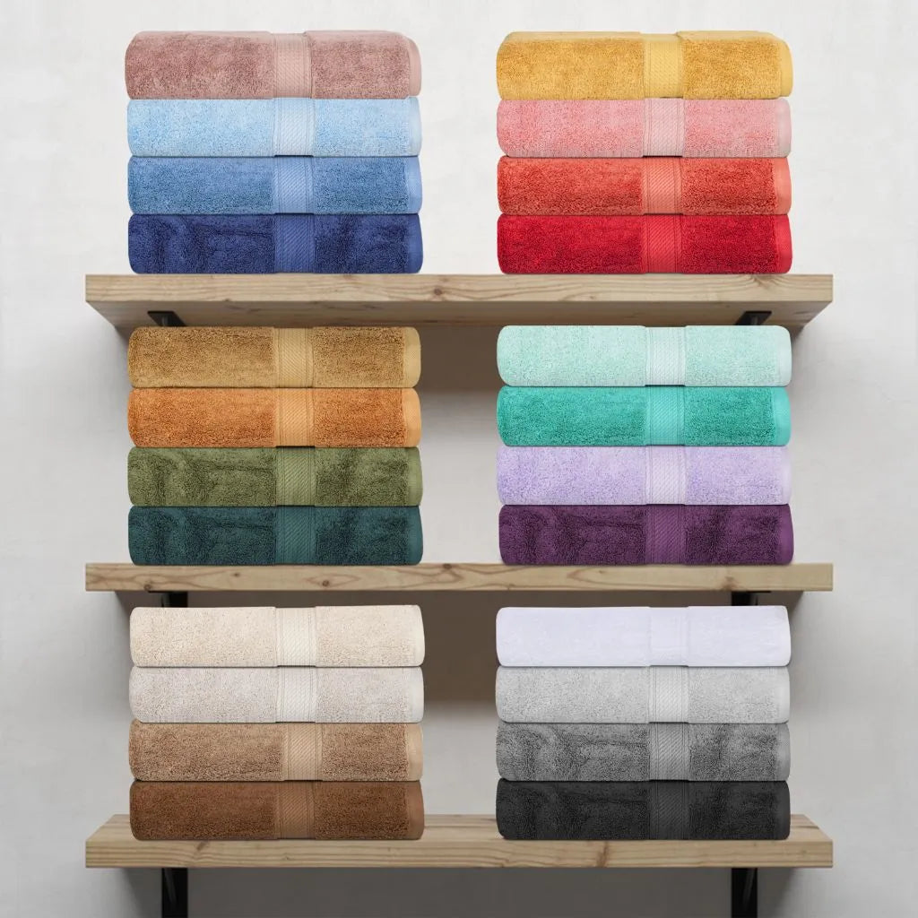 Madison Egyptian Cotton Plush Heavyweight 9 Piece Towel Set - Egyptian Cotton Towel Set by Superior Brand