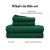 530 Thread Count Egyptian Cotton Sateen Bed Sheet Set