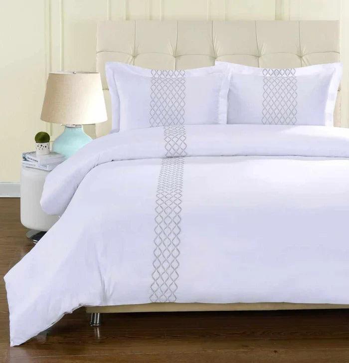 Hanna Embroidered Wrinkle Resistant Duvet Cover Set - Duvet Cover Set by Superior Brand