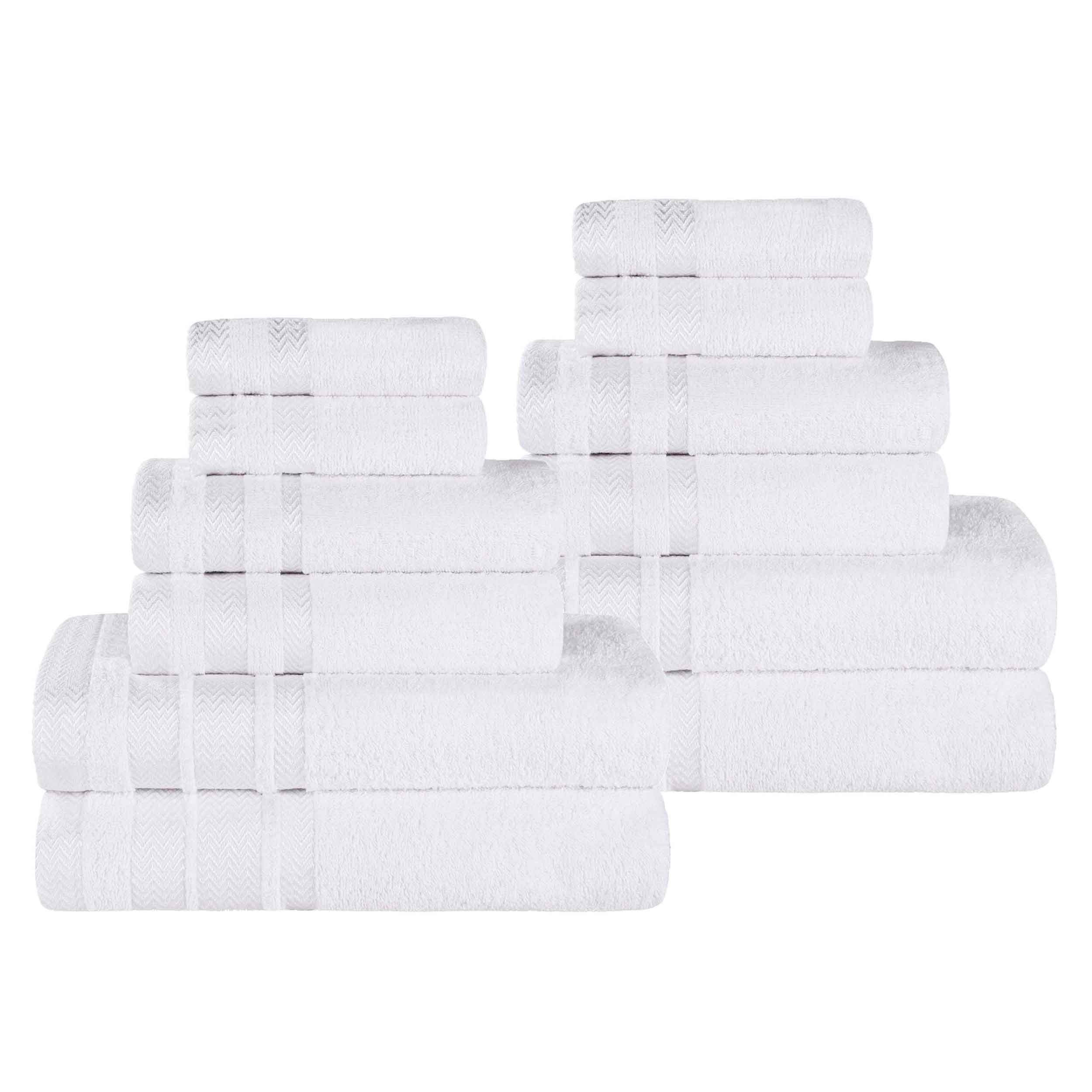 Hays Cotton Medium Weight 12 Piece Assorted Bathroom Towel Set - Towel Set by Superior Brand