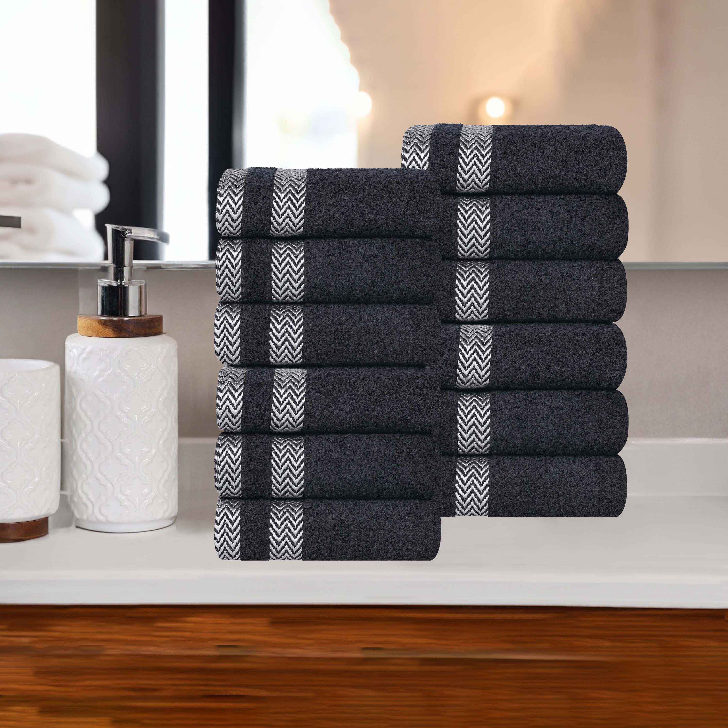 Hays Cotton Medium Weight Soft Face Towel Washcloth Set of 12 - Face Towel by Superior Brand