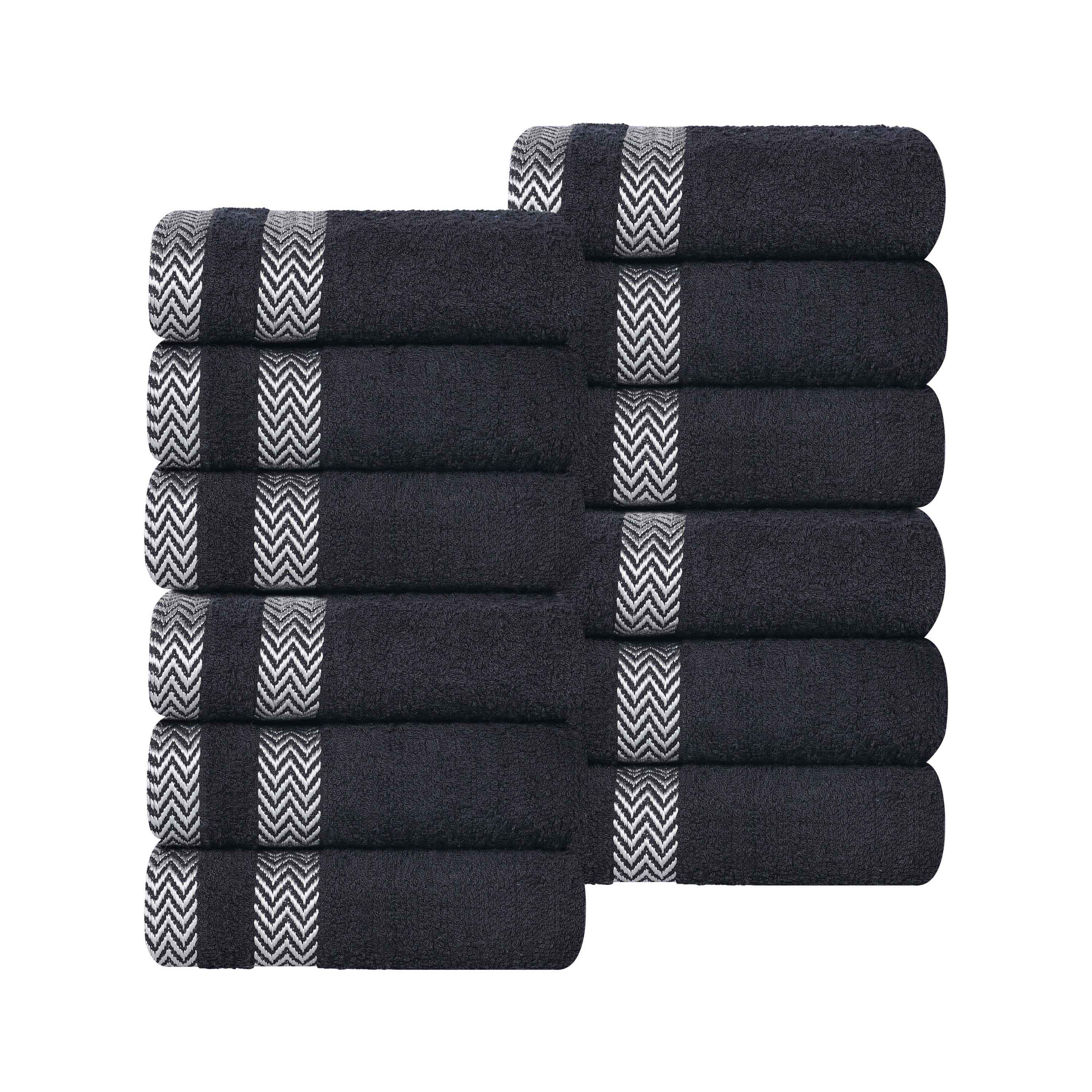 Hays Cotton Medium Weight Soft Face Towel Washcloth Set of 12 - Face Towel by Superior Brand