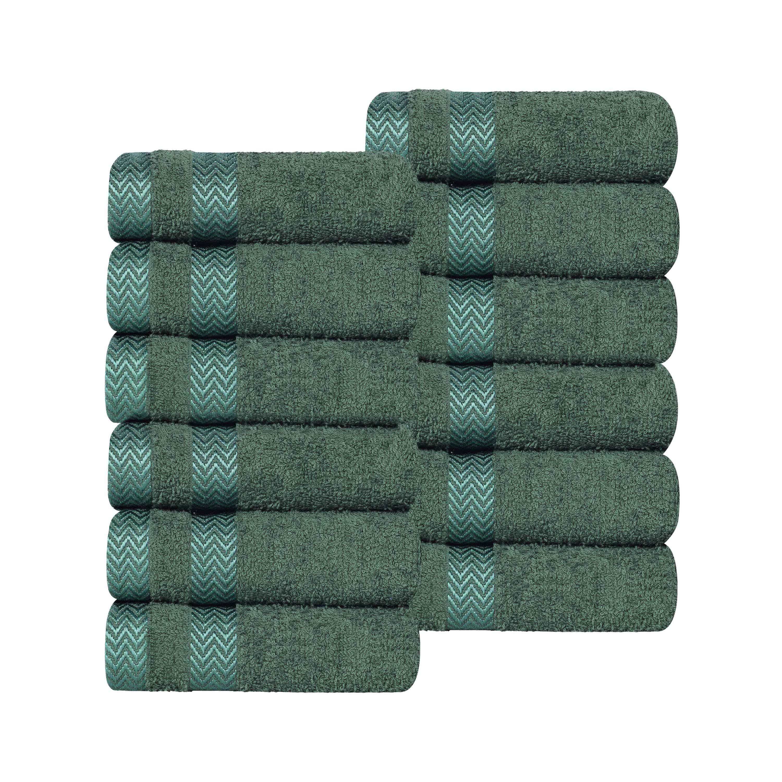 Hays Cotton Medium Weight Soft Face Towel Washcloth Set of 12 - Face Towel by Superior Brand