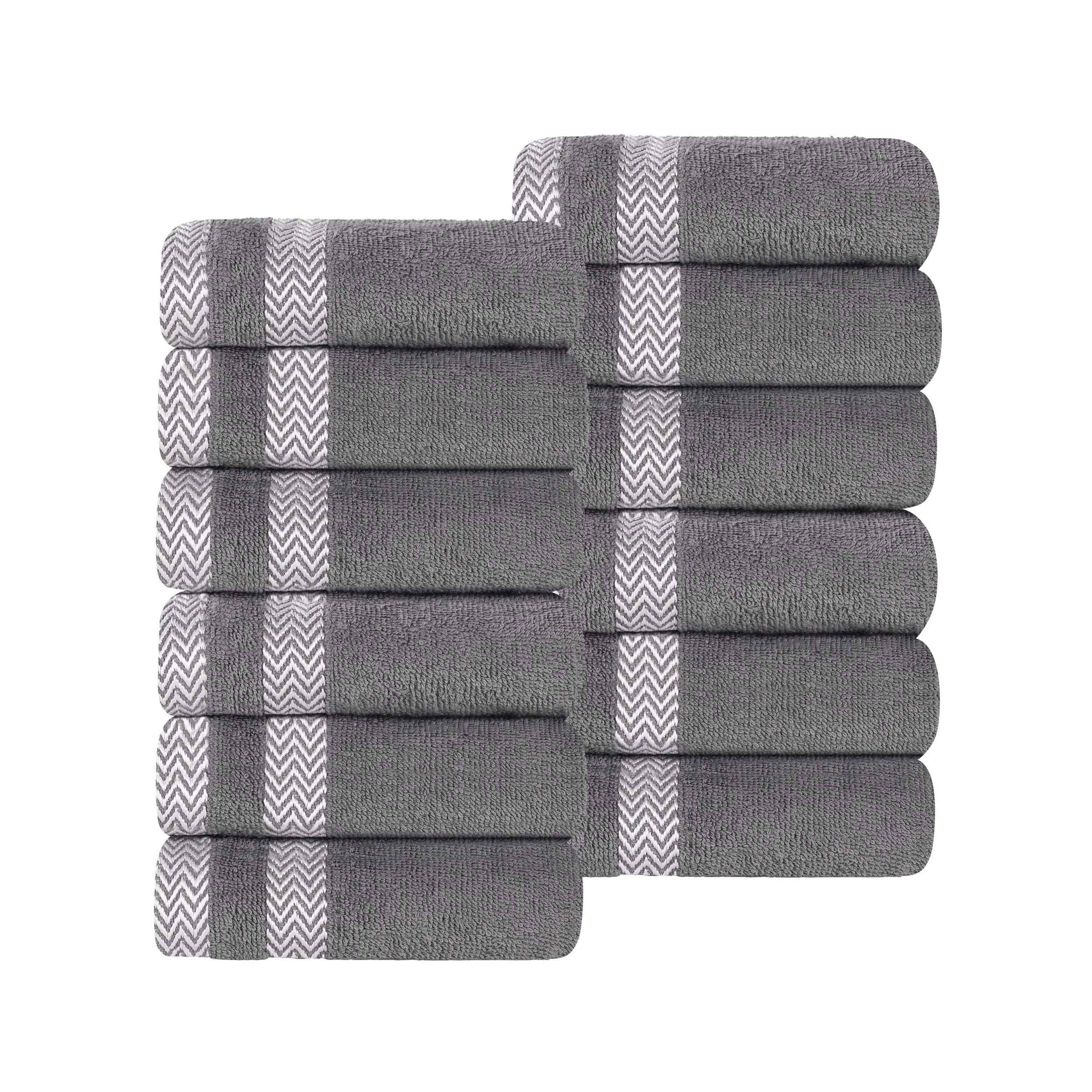 Hays Cotton Medium Weight Soft Face Towel Washcloth Set of 12 - Face Towel by Superior Brand