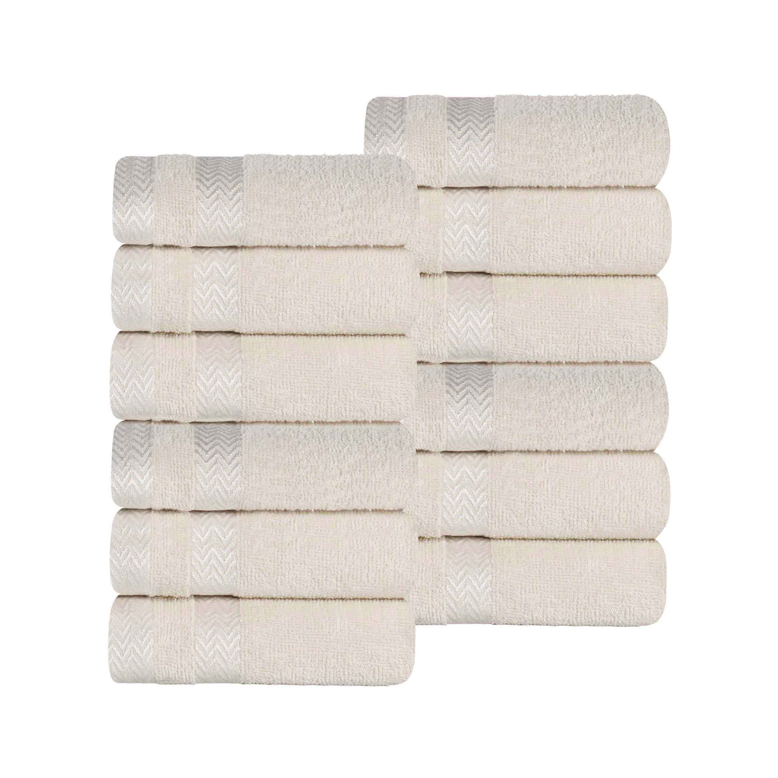 Hays Cotton Medium Weight Soft Face Towel Washcloth Set of 12 - Face Towel by Superior Brand