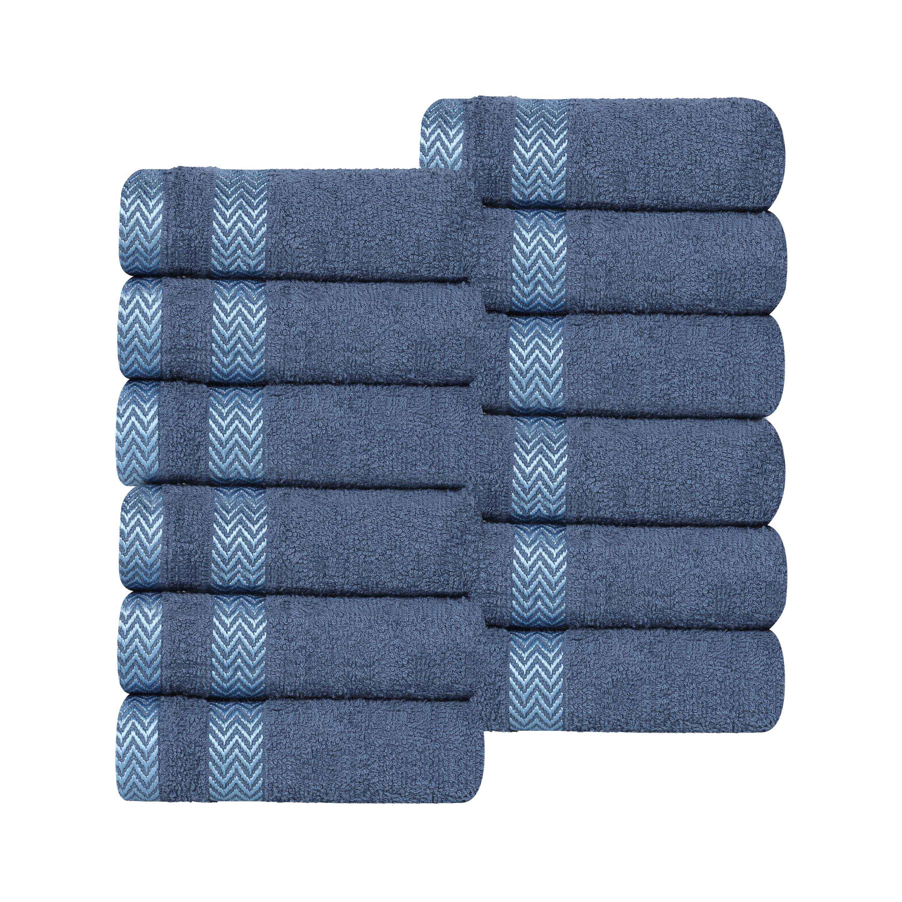 Hays Cotton Medium Weight Soft Face Towel Washcloth Set of 12 - Face Towel by Superior Brand