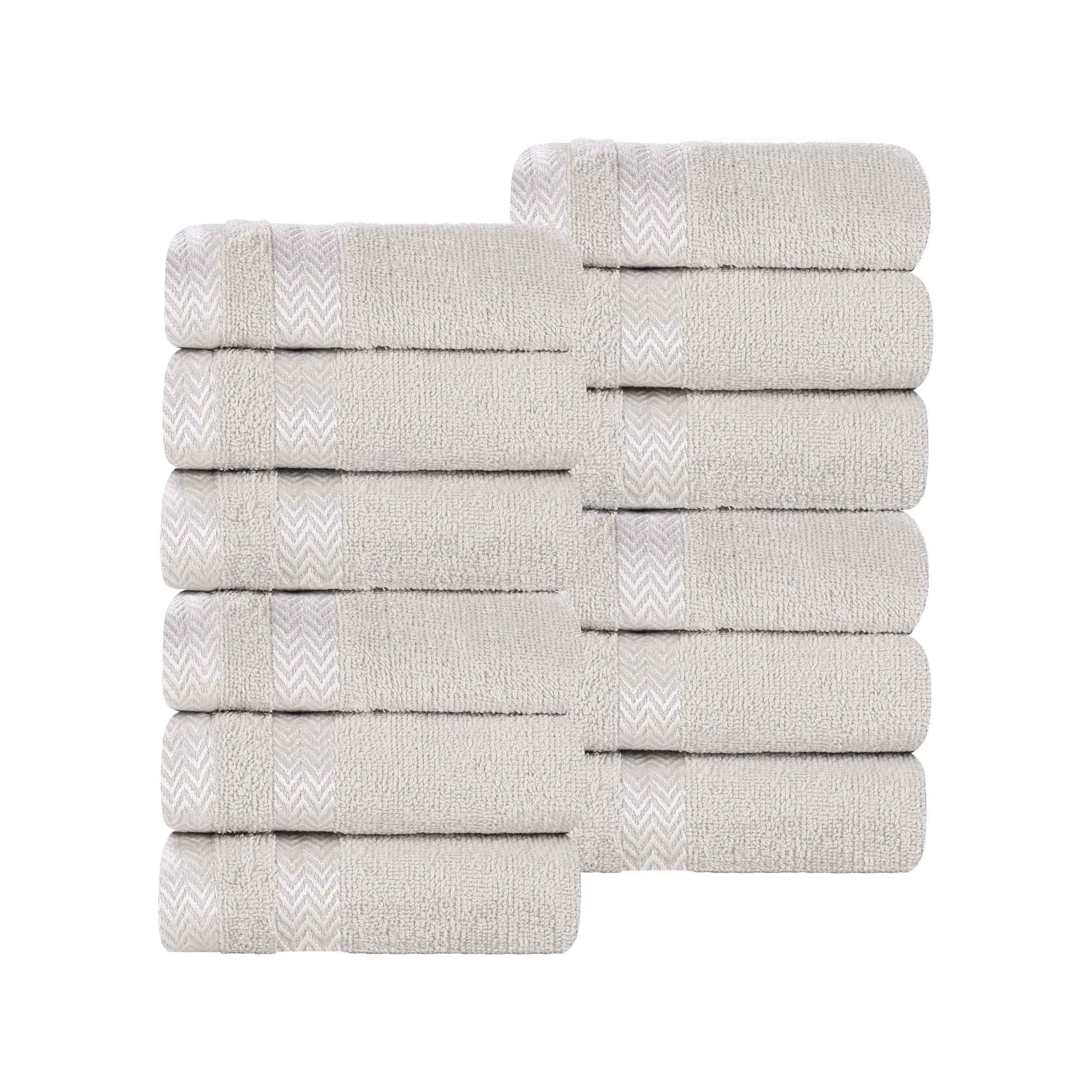 Hays Cotton Medium Weight Soft Face Towel Washcloth Set of 12 - Face Towel by Superior Brand