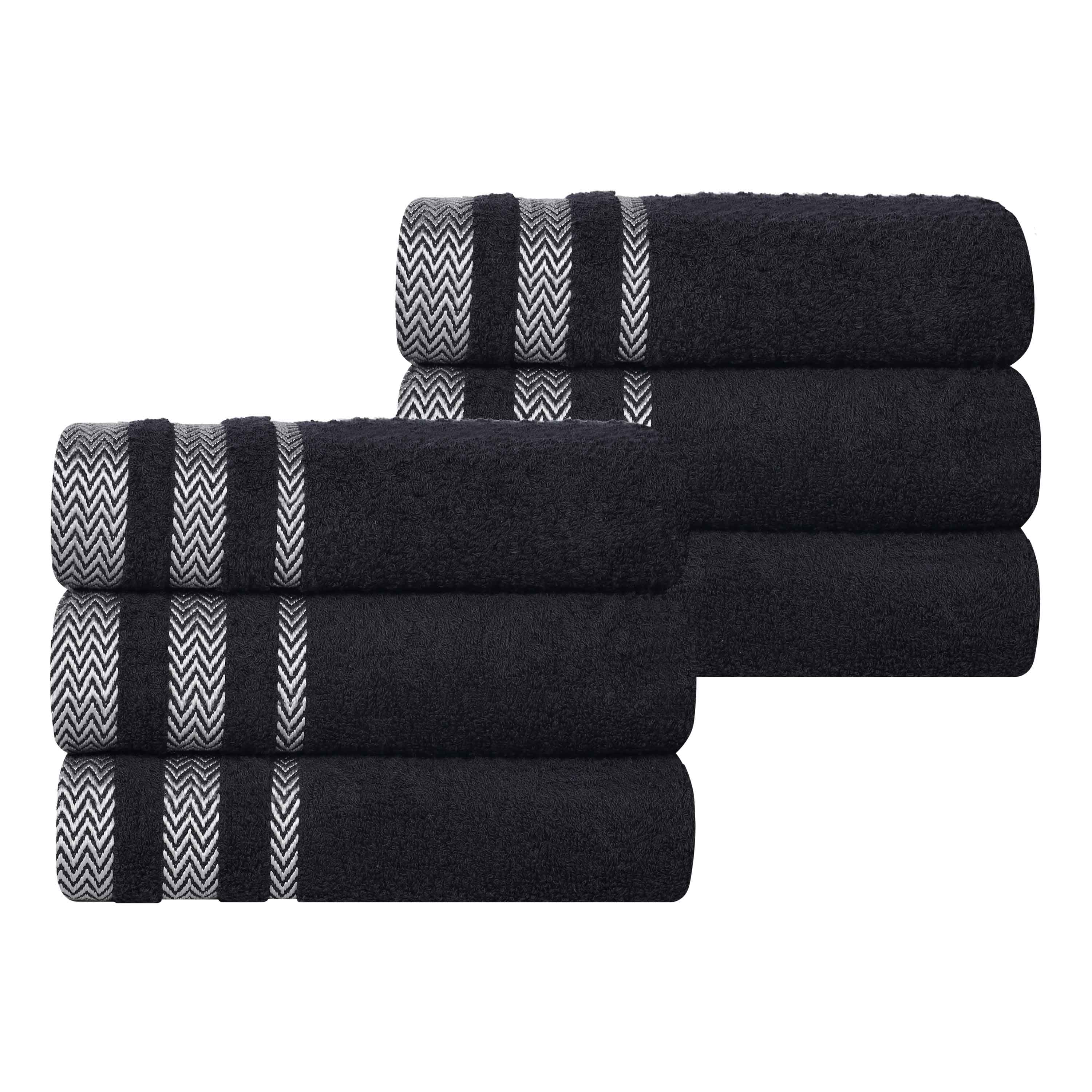 Hays Cotton Medium Weight Soft Hand Towel Set of 6 - Towel Set by Superior Brand