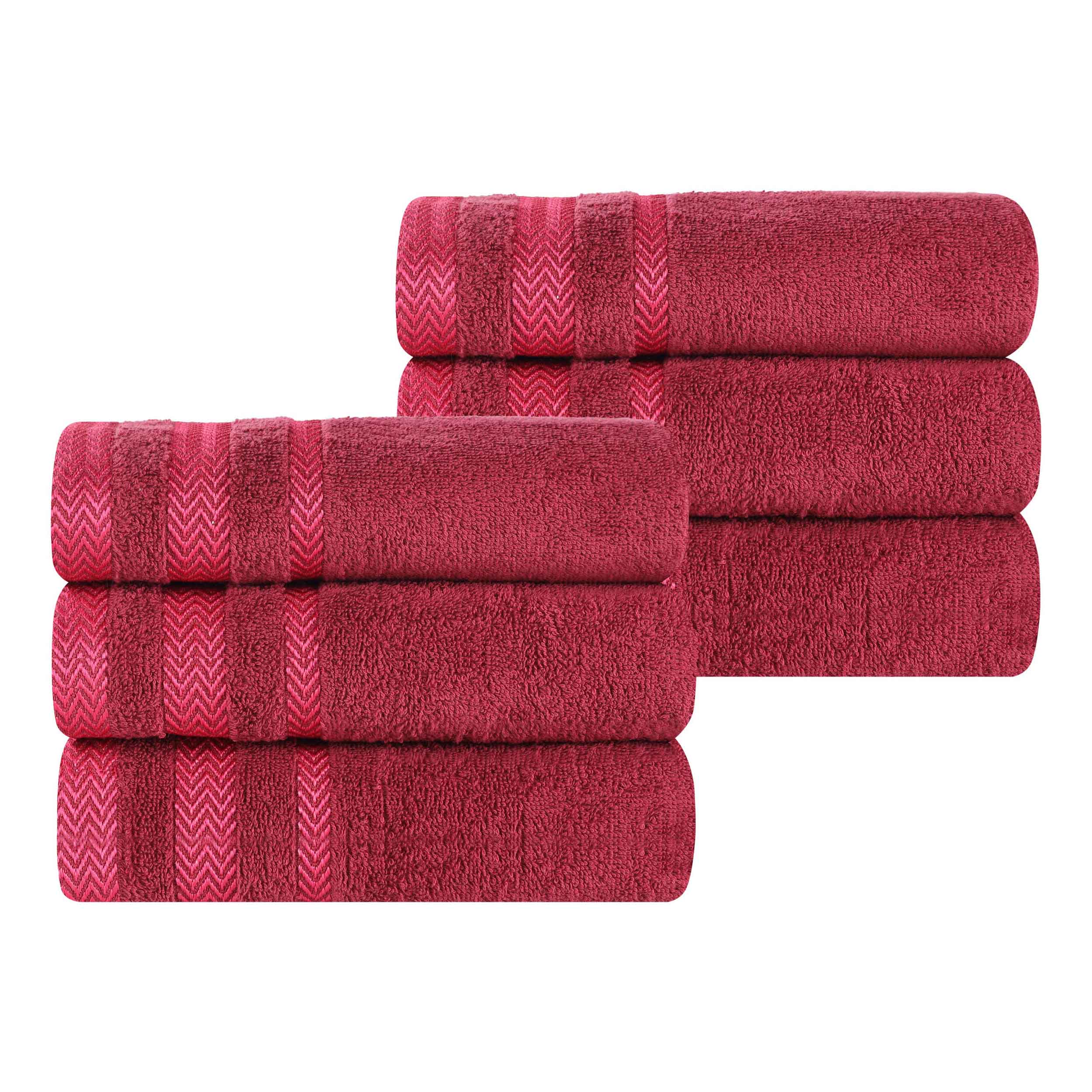 Hays Cotton Medium Weight Soft Hand Towel Set of 6 - Towel Set by Superior Brand