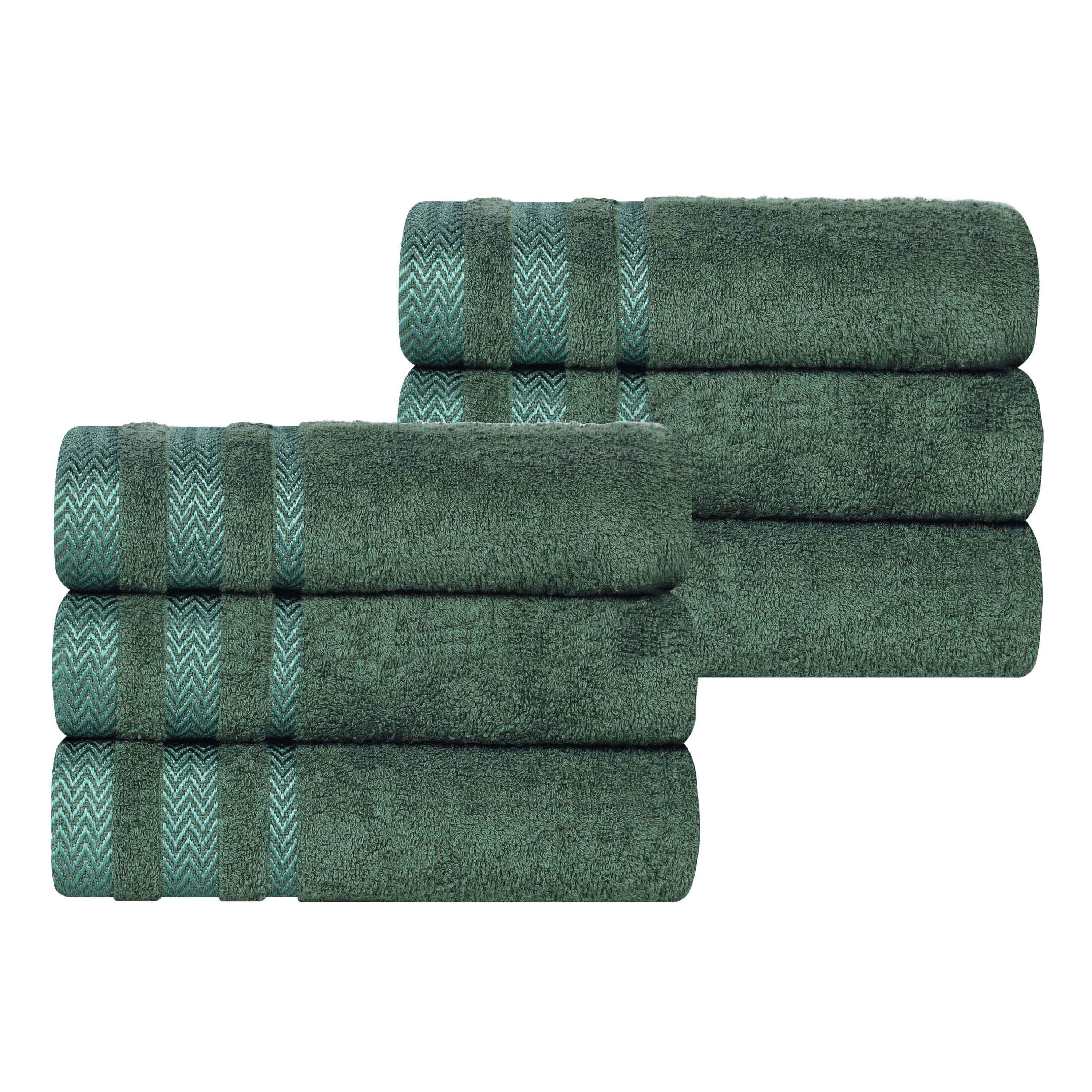 Hays Cotton Medium Weight Soft Hand Towel Set of 6 - Towel Set by Superior Brand