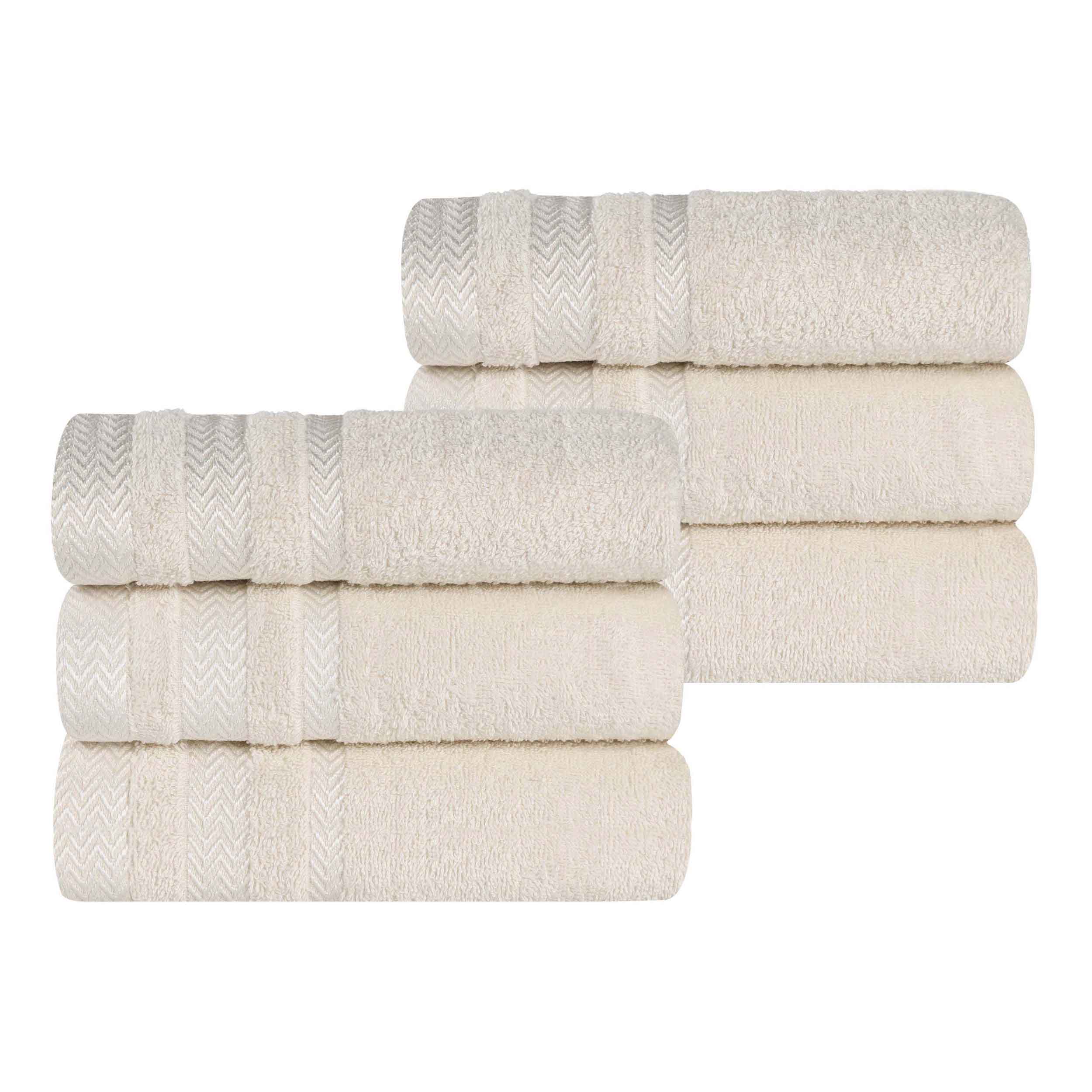 Hays Cotton Medium Weight Soft Hand Towel Set of 6 - Towel Set by Superior Brand
