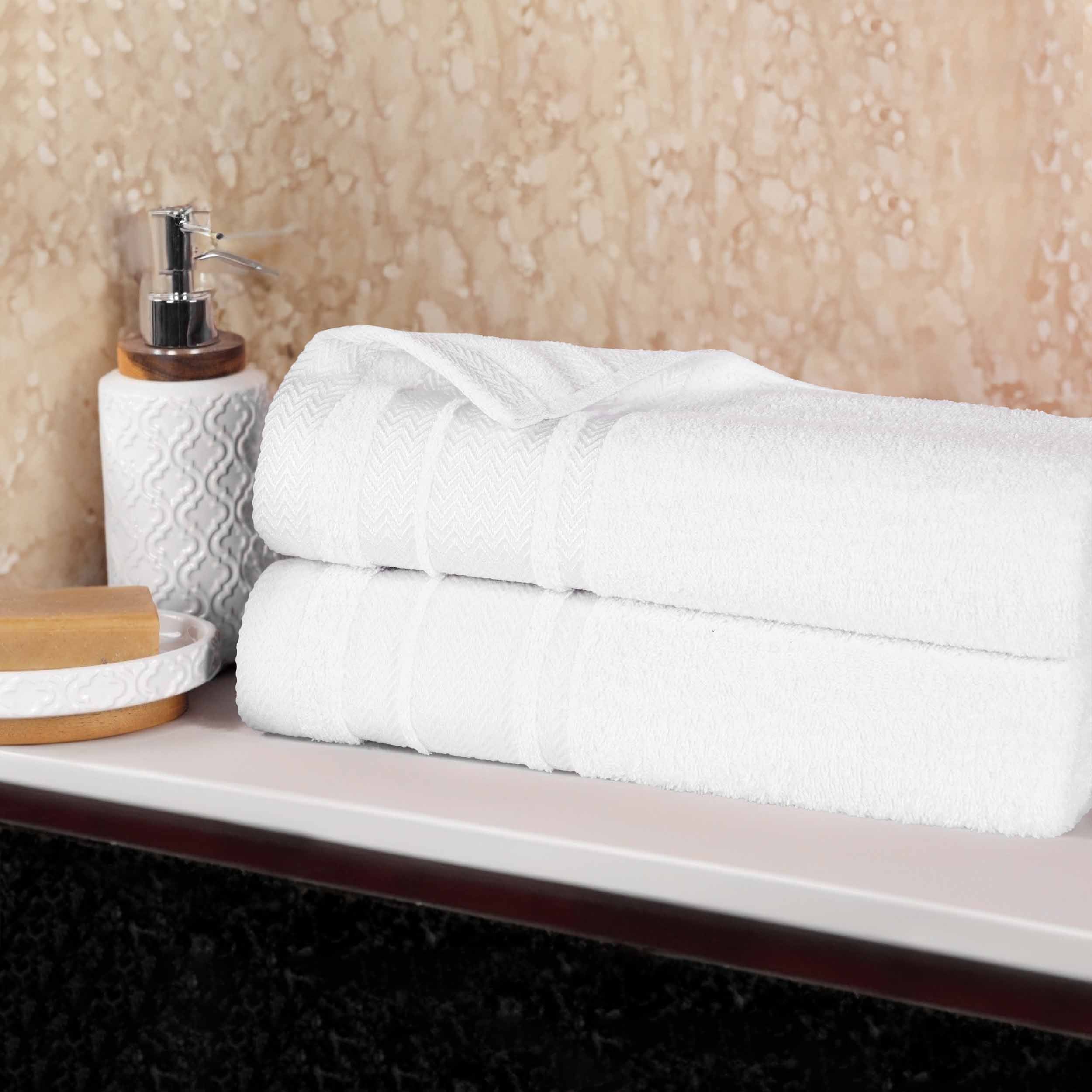 Hays Cotton Medium Weight Ultra-Soft Bath Sheet Set of 2 - Bath Sheet by Superior Brand
