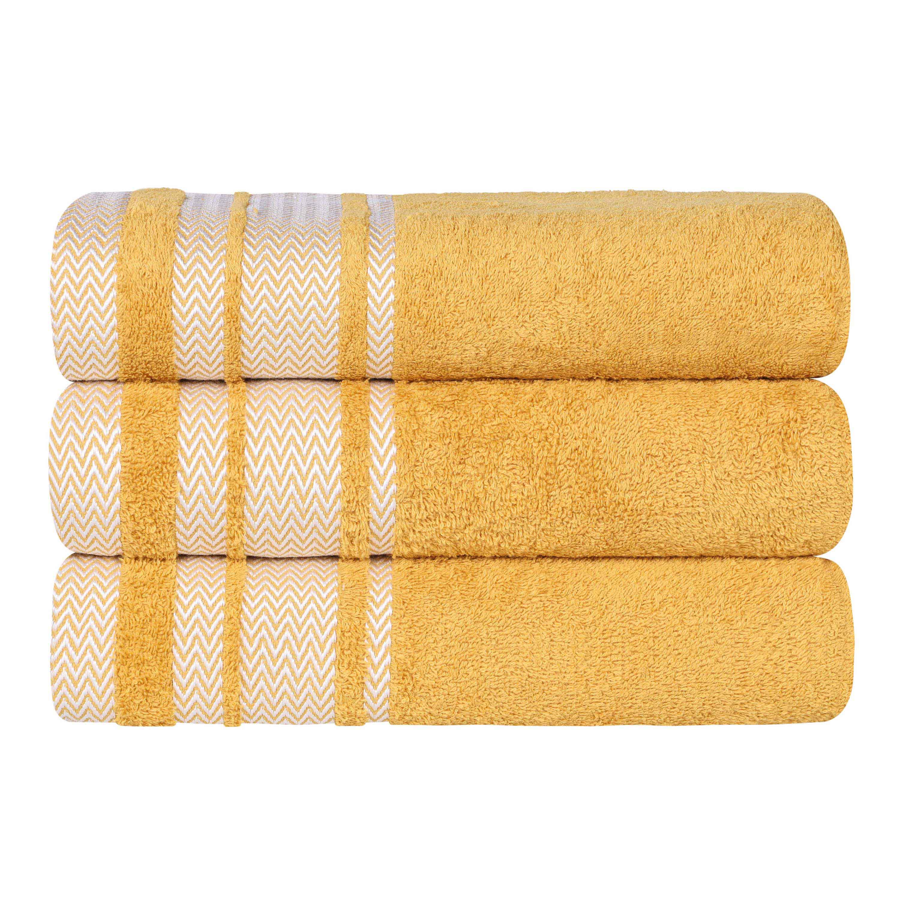 Hays Cotton Medium Weight Ultra-Soft Bath Towel Set of 3 - Bath Towel by Superior Brand