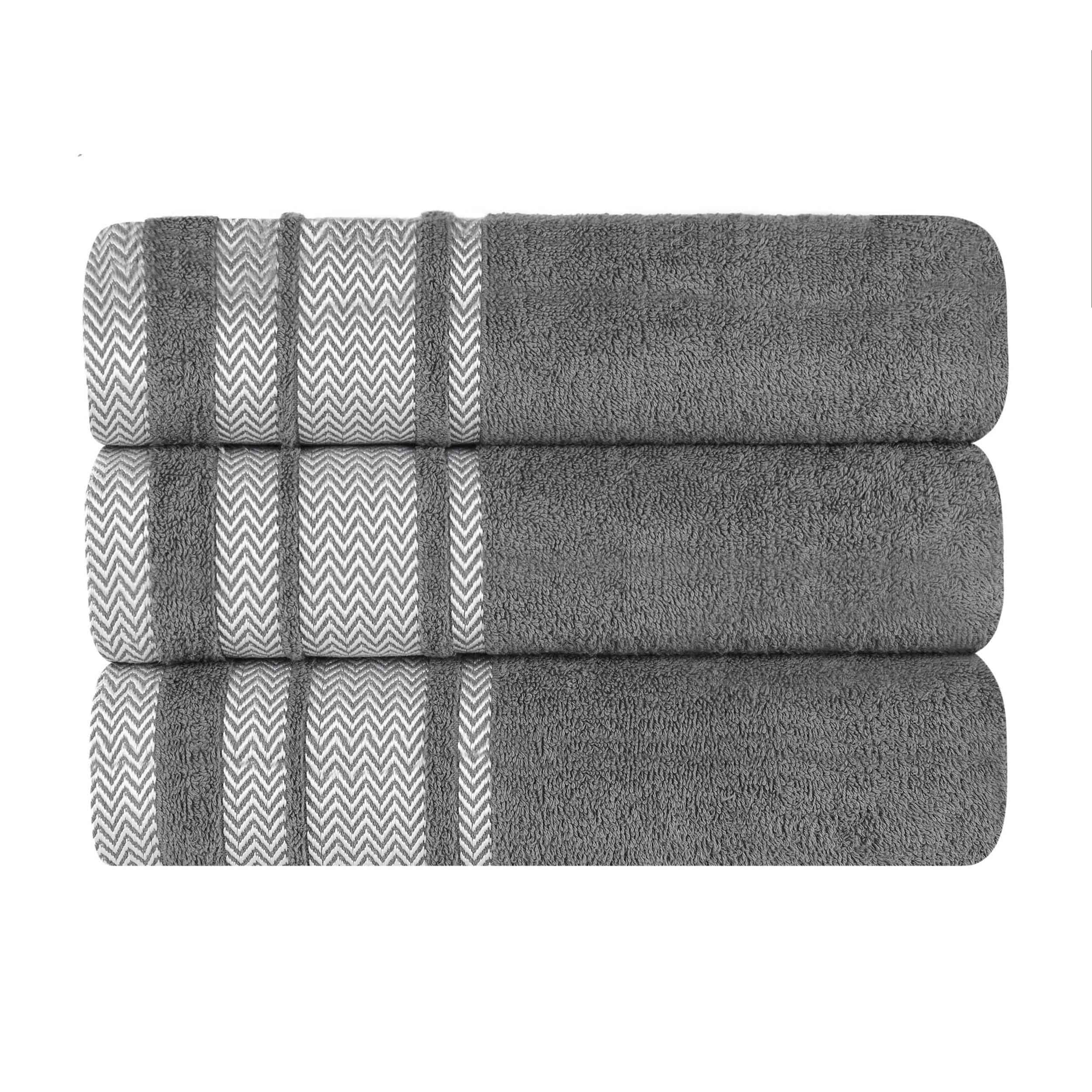 Hays Cotton Medium Weight Ultra-Soft Bath Towel Set of 3 - Bath Towel by Superior Brand