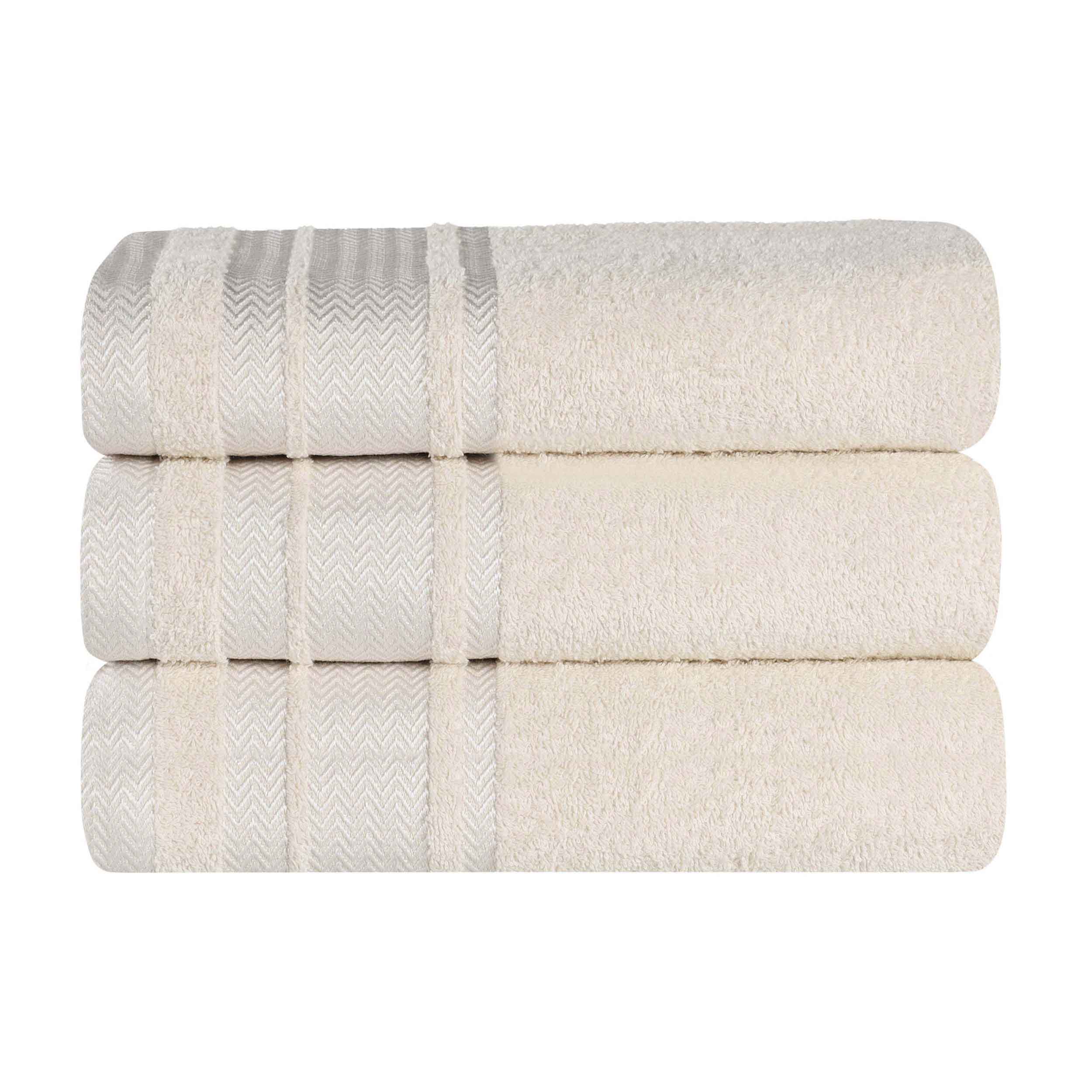 Hays Cotton Medium Weight Ultra-Soft Bath Towel Set of 3 - Bath Towel by Superior Brand