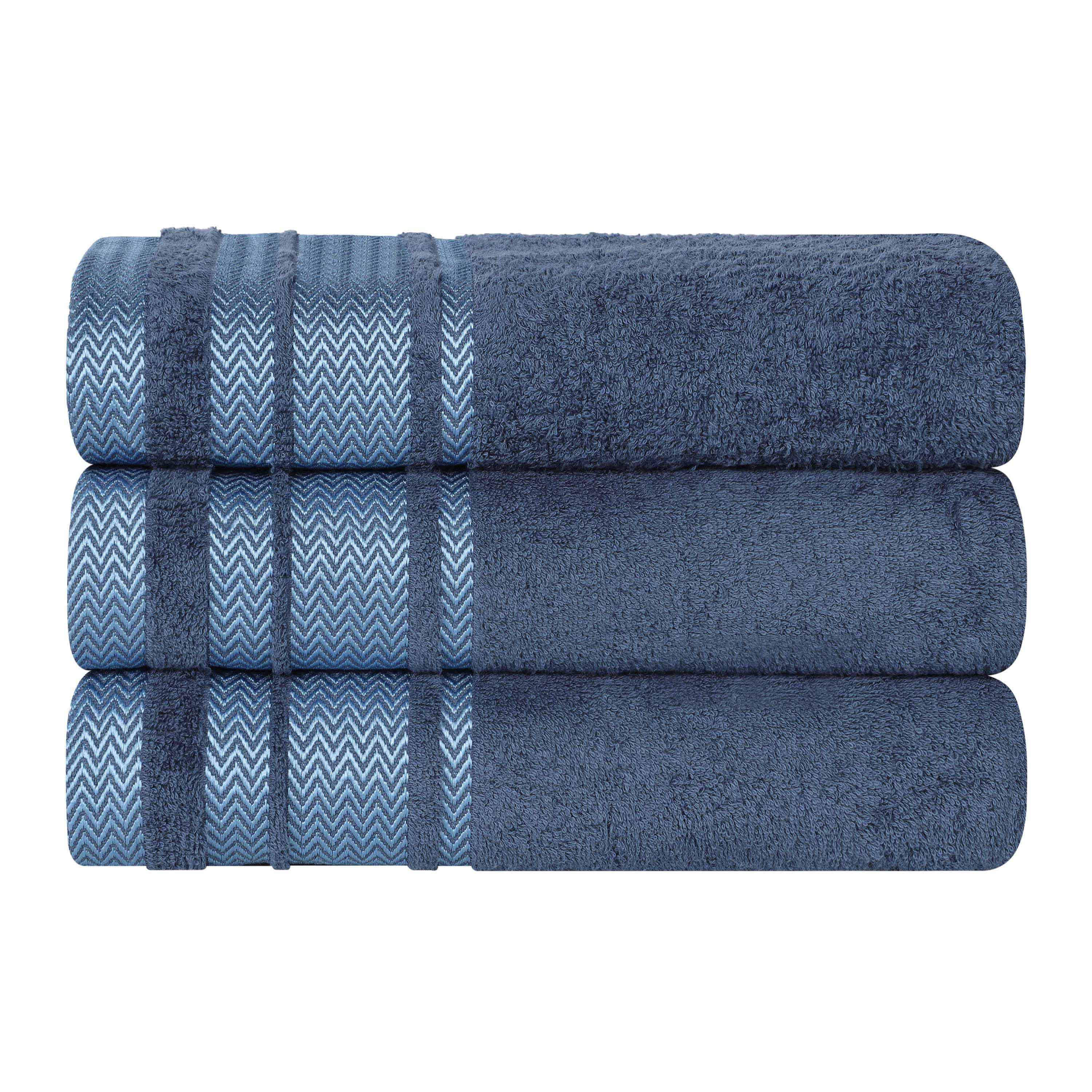Hays Cotton Medium Weight Ultra-Soft Bath Towel Set of 3 - Bath Towel by Superior Brand
