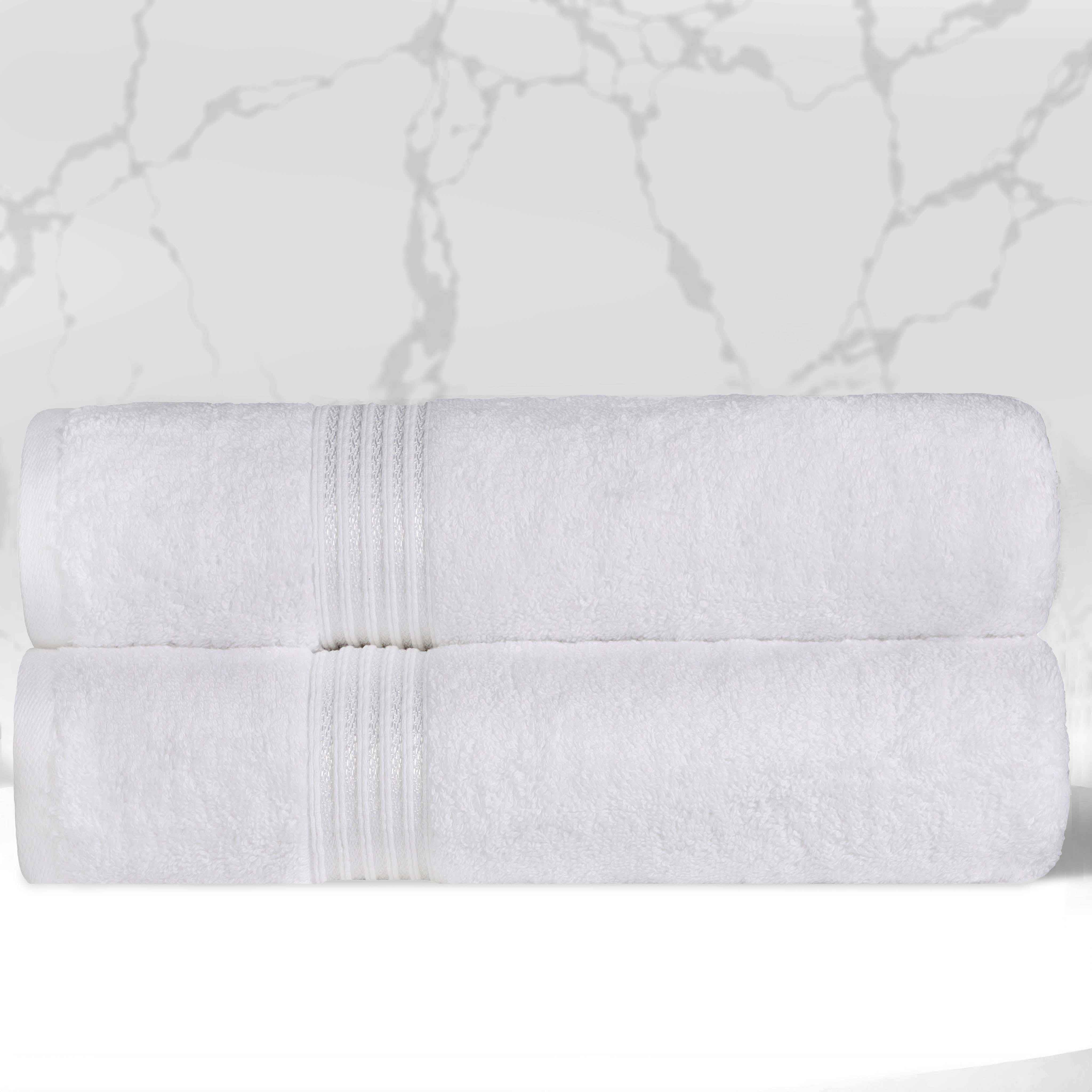 Heritage Egyptian Cotton Plush Thick Absorbent Bath Towel Set of 2 - Egyptian Cotton Bath Towel by Superior
