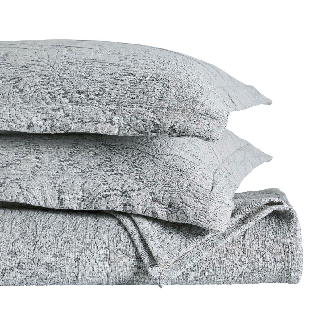Hibiscus Cotton Medium Weight Matelasse Woven Floral Bedspread Set - Bedspread by Superior