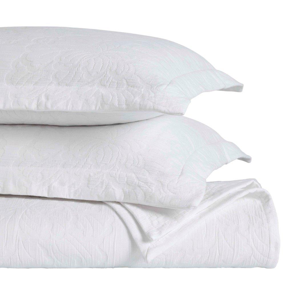 Hibiscus Cotton Medium Weight Matelasse Woven Floral Bedspread Set - Bedspread by Superior