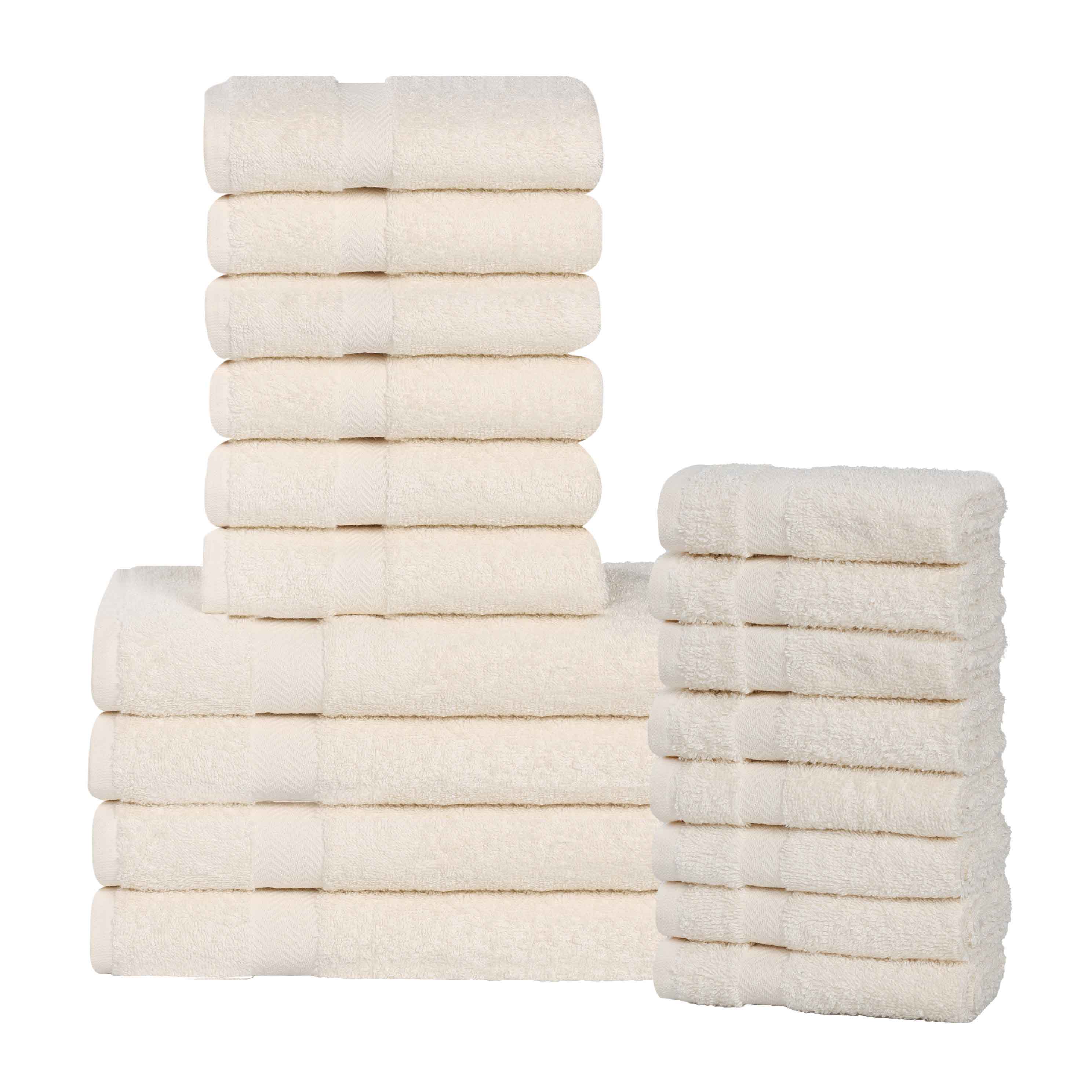 Highly Absorbent Eco-Friendly Soft Cotton 18 Piece Towel Set - Towel Set by Superior