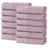 Honeycomb Textured Waffle Border Cotton Face Towels, Set of 12 - Face Towel by Superior