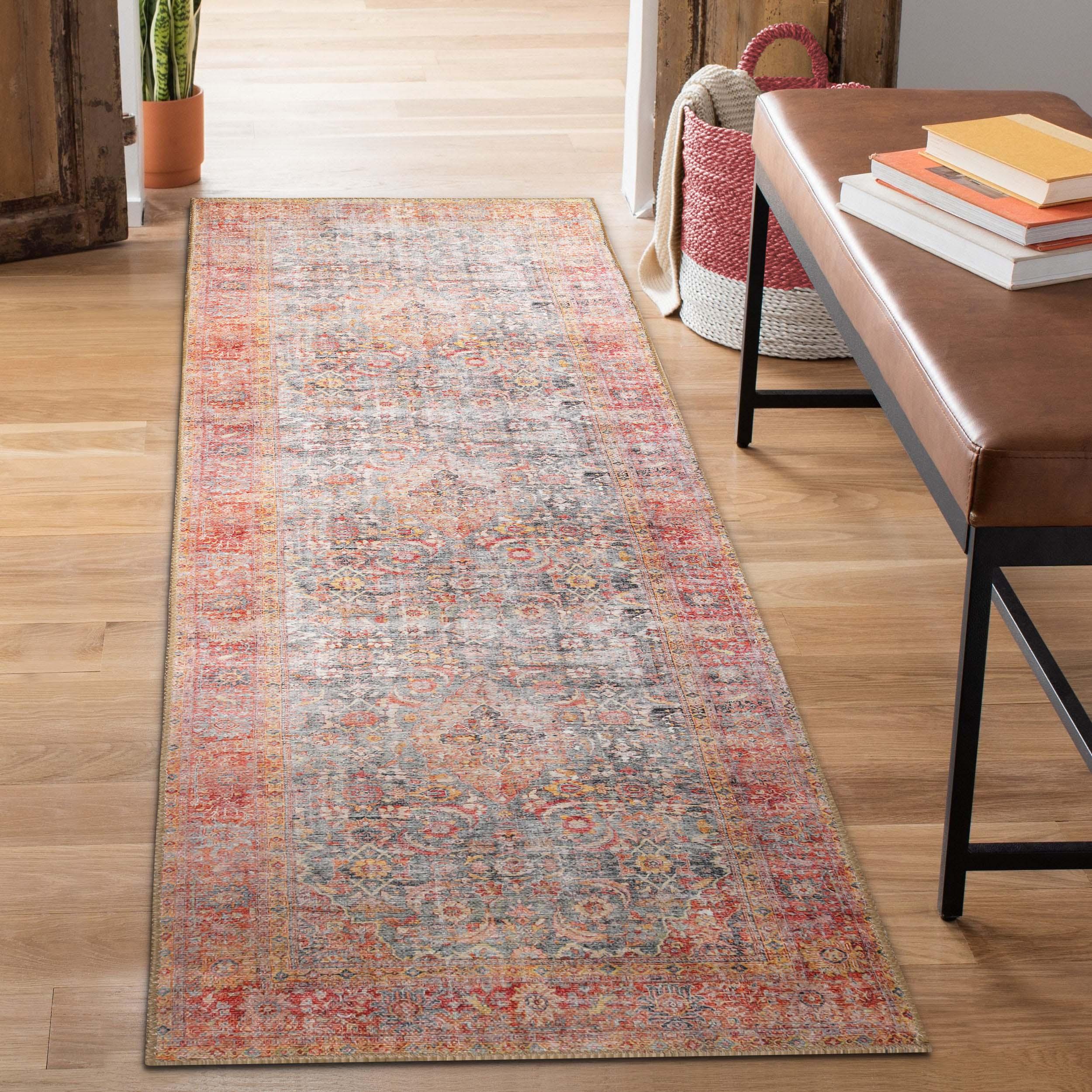 Huda Rustic Oriental Medallion Indoor Large Area Rugs Or Runner Rug - Rugs by Superior
