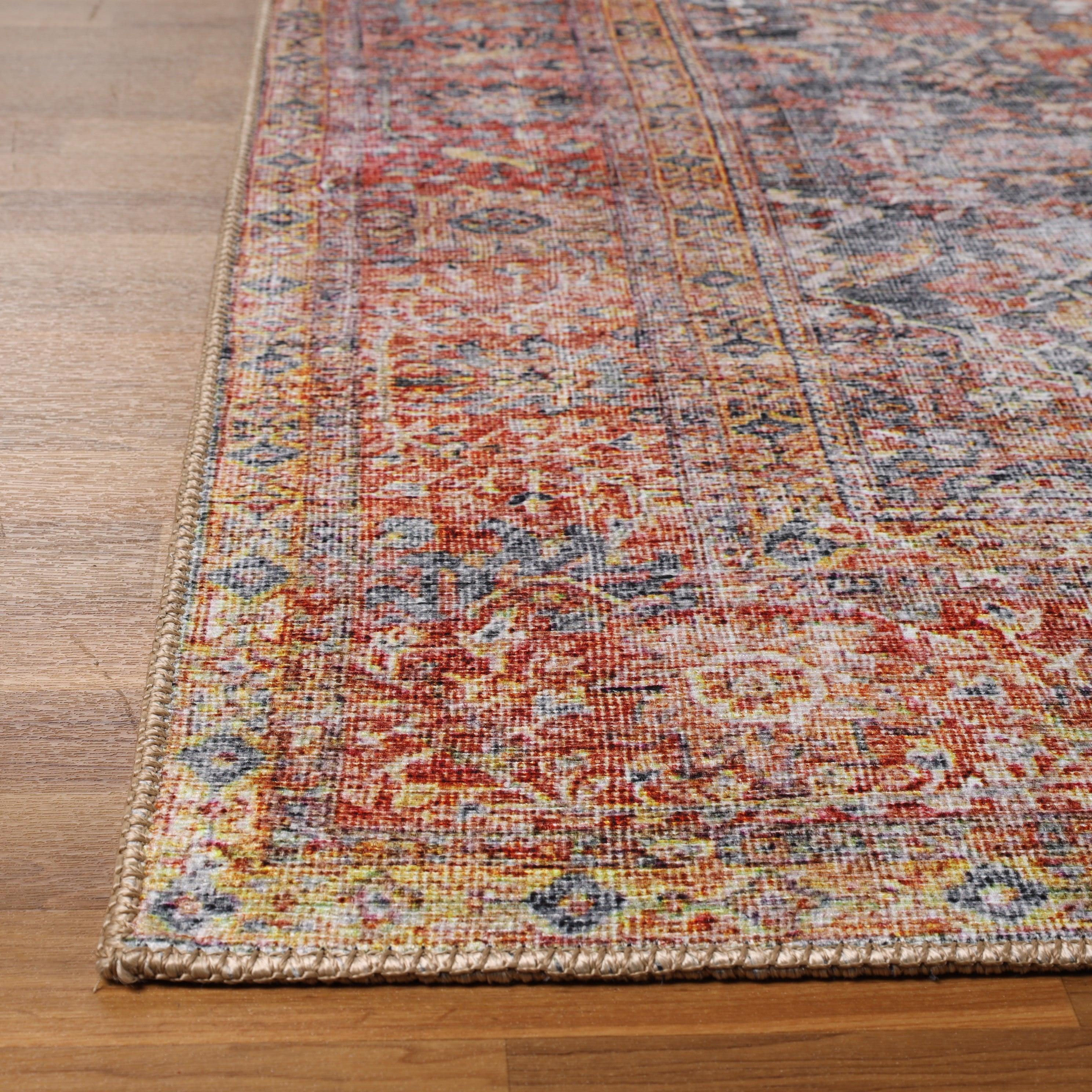Huda Rustic Oriental Medallion Indoor Large Area Rugs Or Runner Rug - Rugs by Superior
