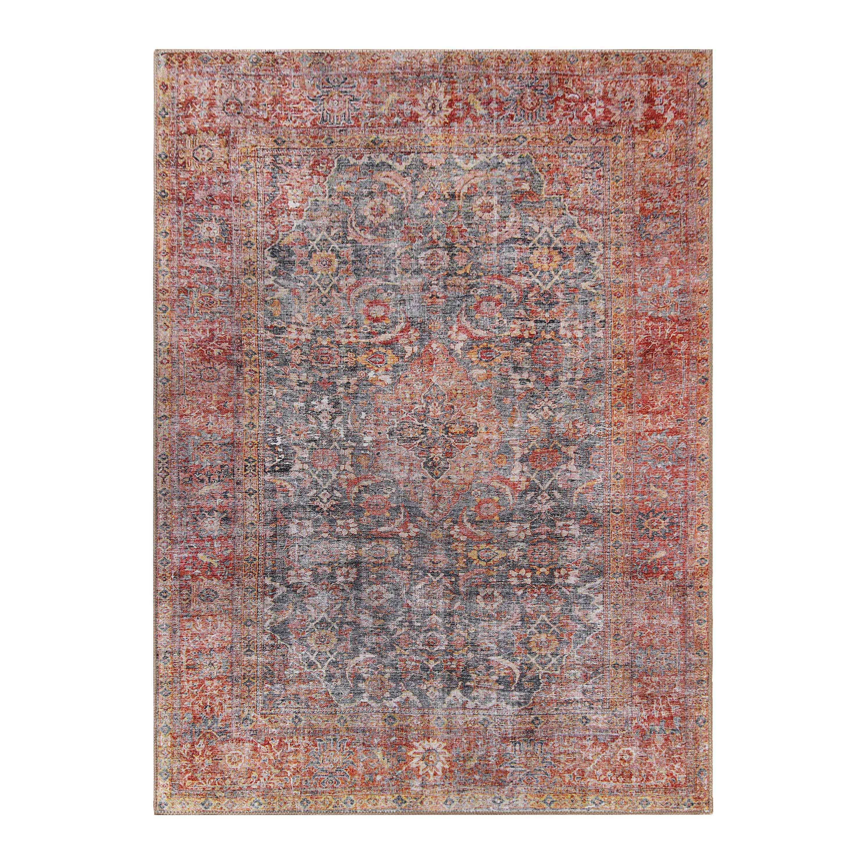 Huda Rustic Oriental Medallion Indoor Large Area Rugs Or Runner Rug - Rugs by Superior