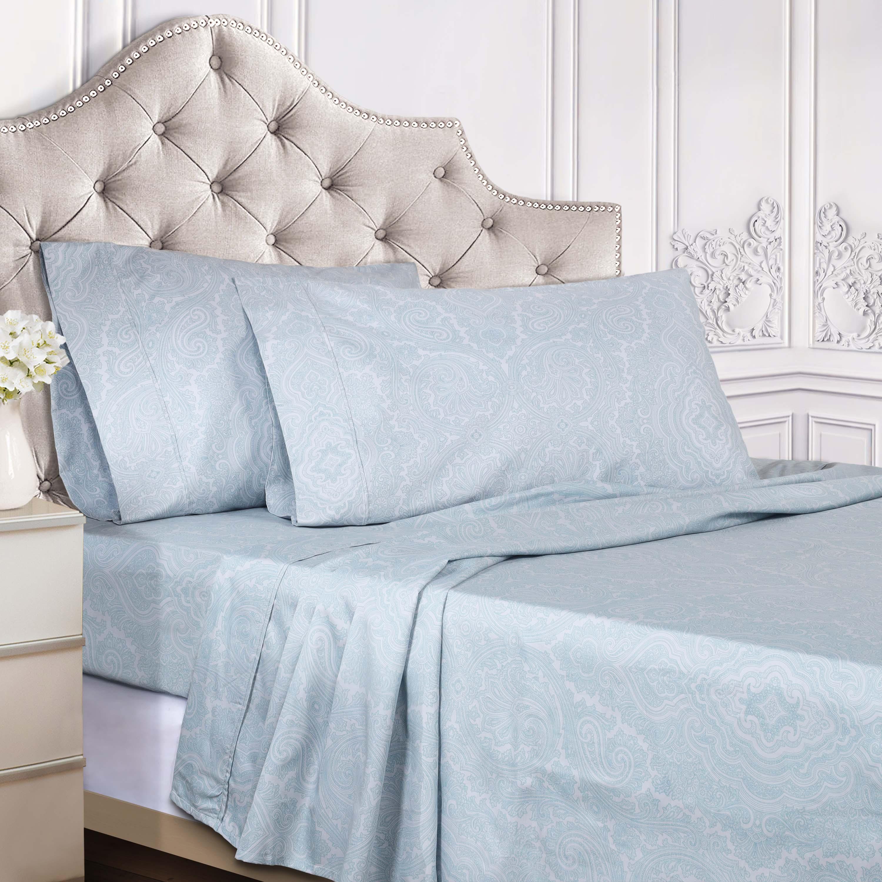 600 Thread Count Cotton Blend Sheet Set Italian Paisley Deep Pocket - Sheet Set by Superior Brand