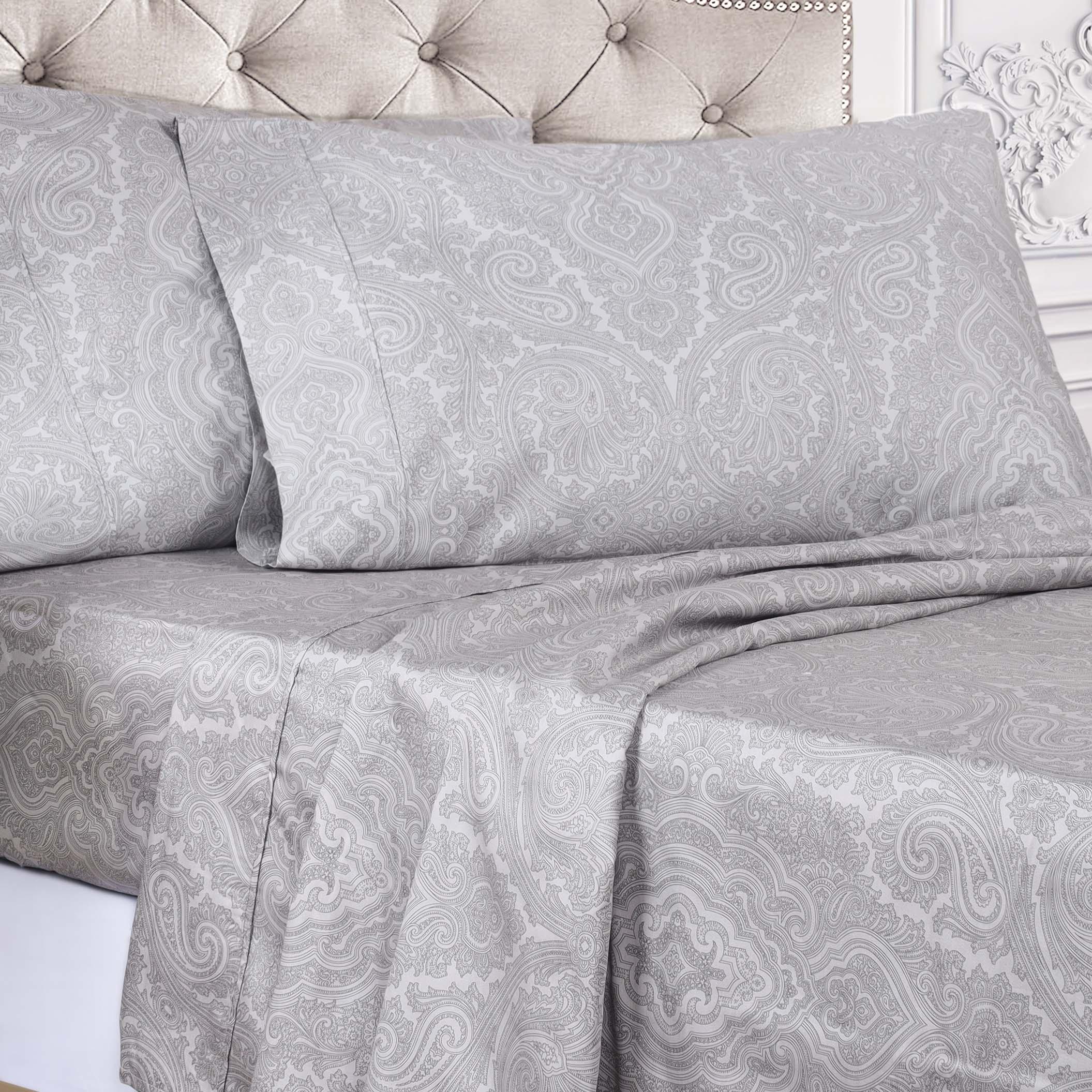 600 Thread Count Cotton Blend Sheet Set Italian Paisley Deep Pocket - Sheet Set by Superior Brand