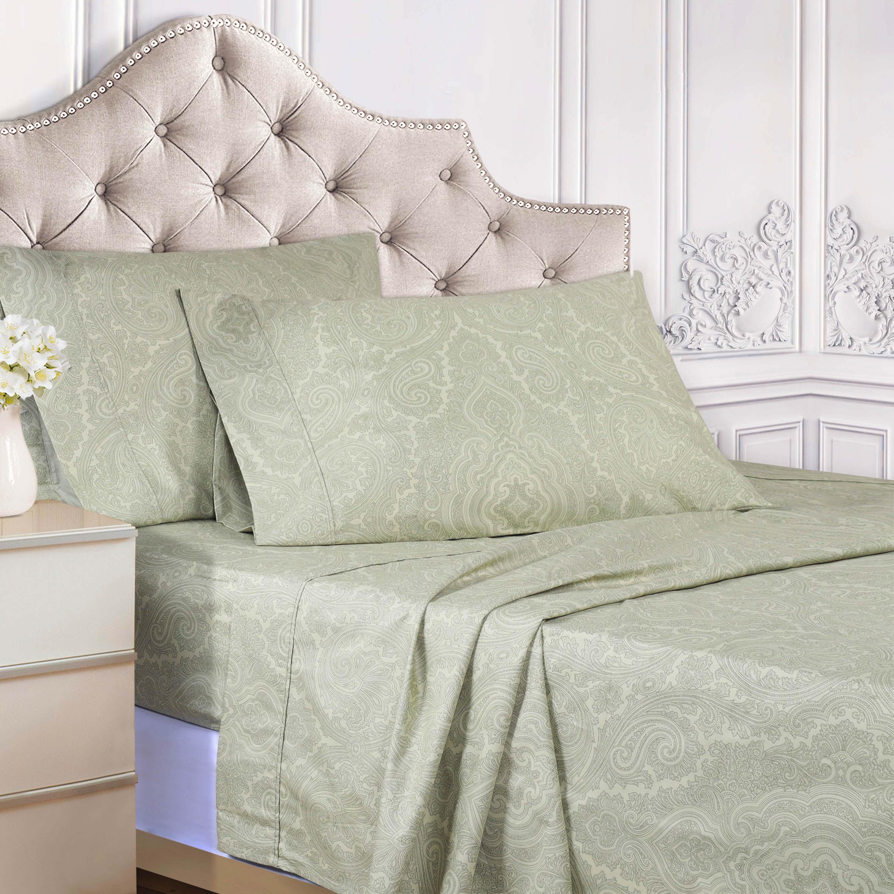 600 Thread Count Cotton Blend Sheet Set Italian Paisley Deep Pocket - Sheet Set by Superior Brand