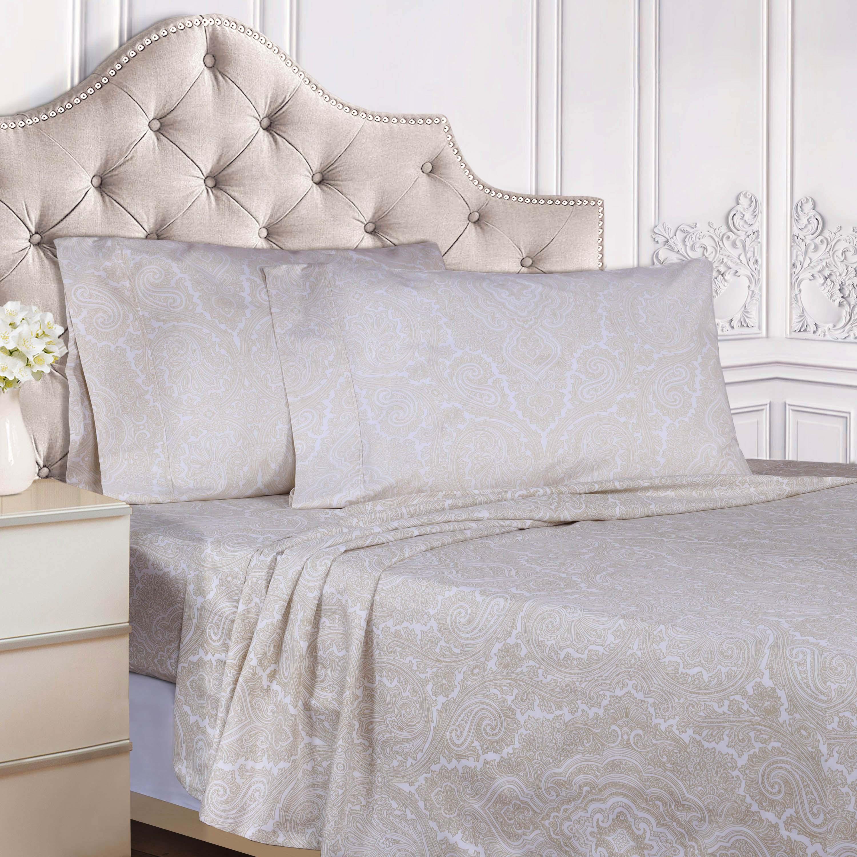 600 Thread Count Cotton Blend Sheet Set Italian Paisley Deep Pocket - Sheet Set by Superior Brand