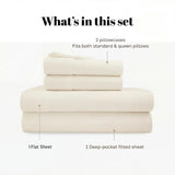 530 Thread Count Egyptian Cotton Sateen Bed Sheet Set