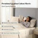 530 Thread Count Egyptian Cotton Sateen Bed Sheet Set