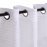 Jackson Striped Sheer Window Curtain Panels, Set of 2 - Sheer Curtains by Superior