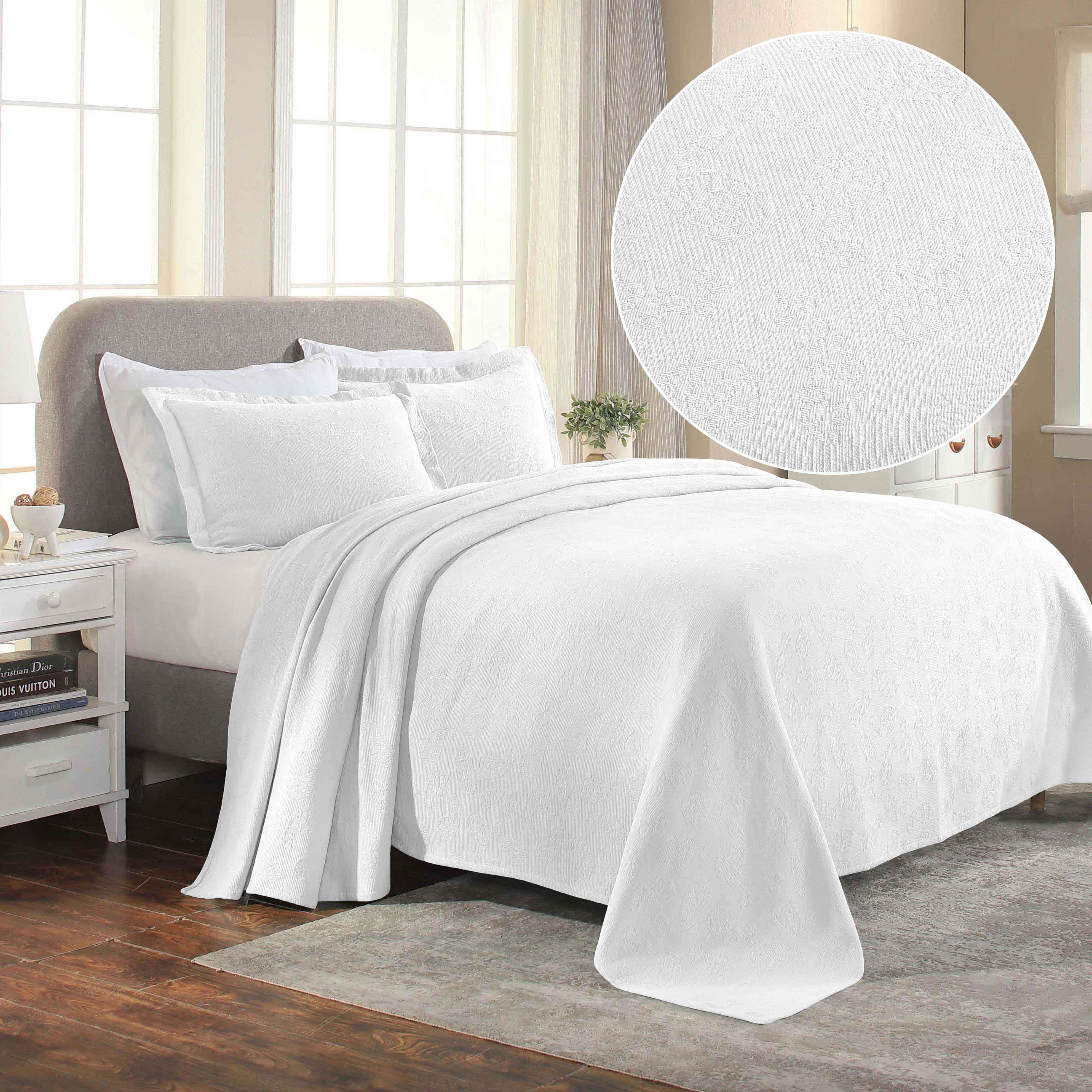 Jacquard Matelassé Paisley Cotton Bedspread Set - Bedspread by Superior Brand