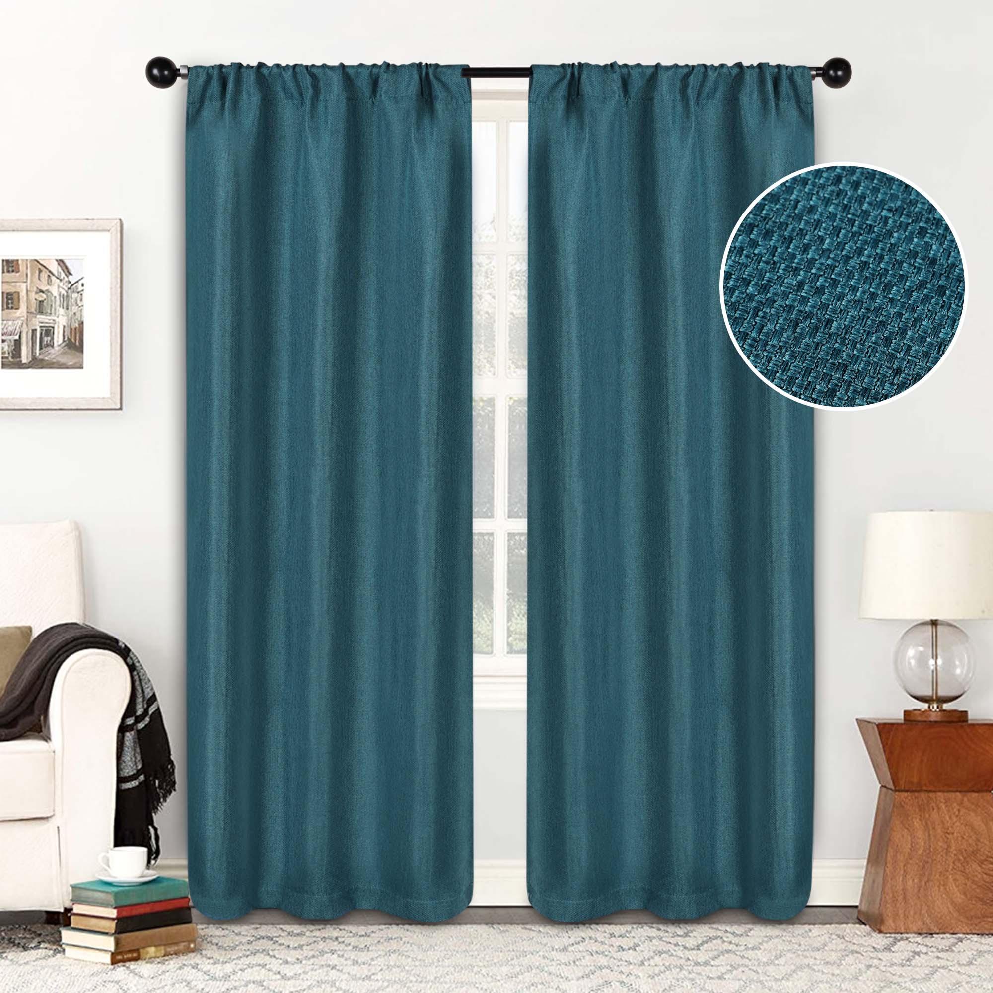 Jaxon Textured Blackout Curtain Set of 2 Panels - Blackout Curtains by Superior Brand