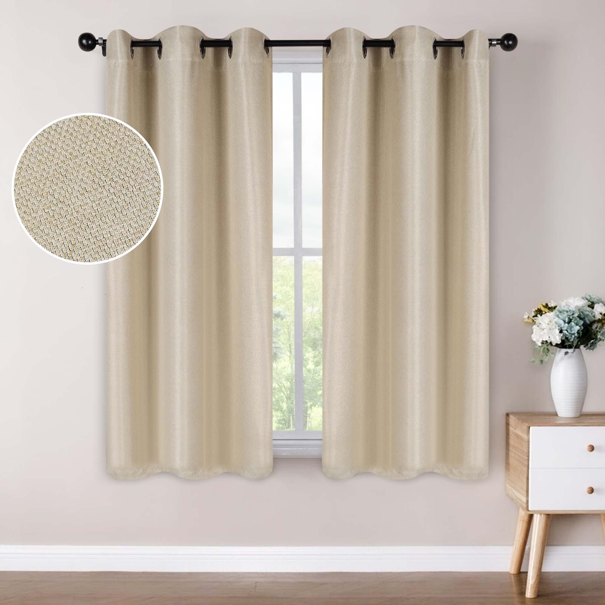 Jaxon Textured Blackout Curtain Set of 2 Panels - Blackout Curtains by Superior Brand