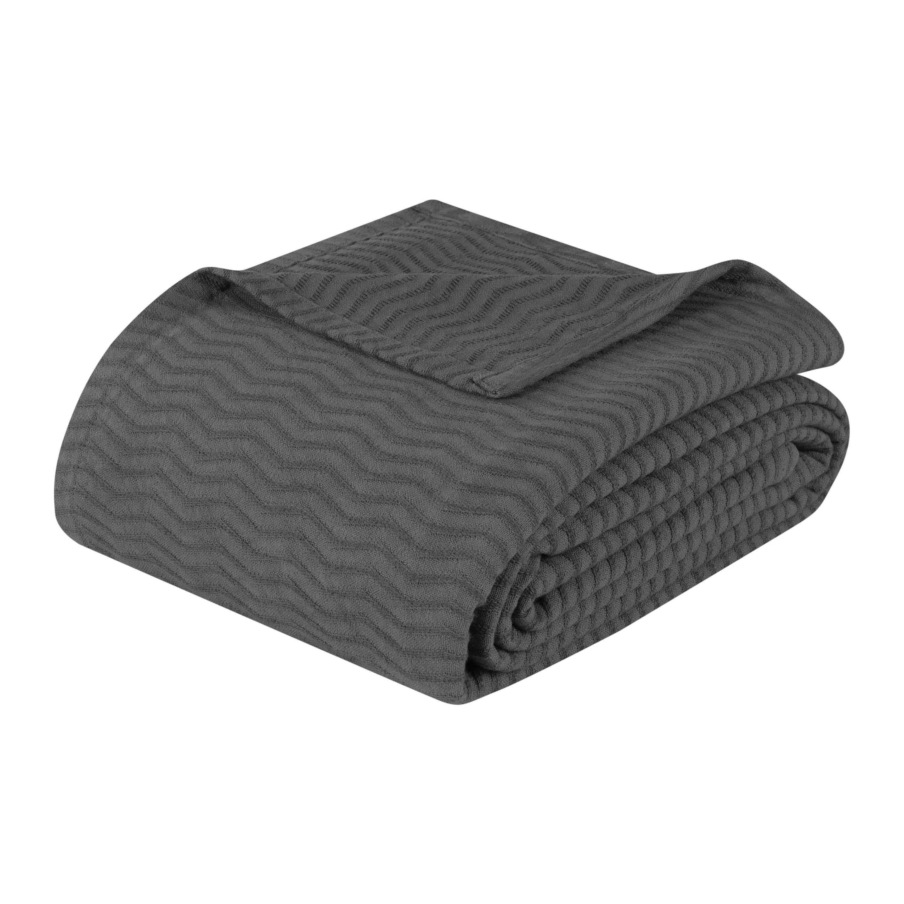 Jena Cotton Textured Chevron Lightweight Woven Blanket - Blanket by Superior Brand