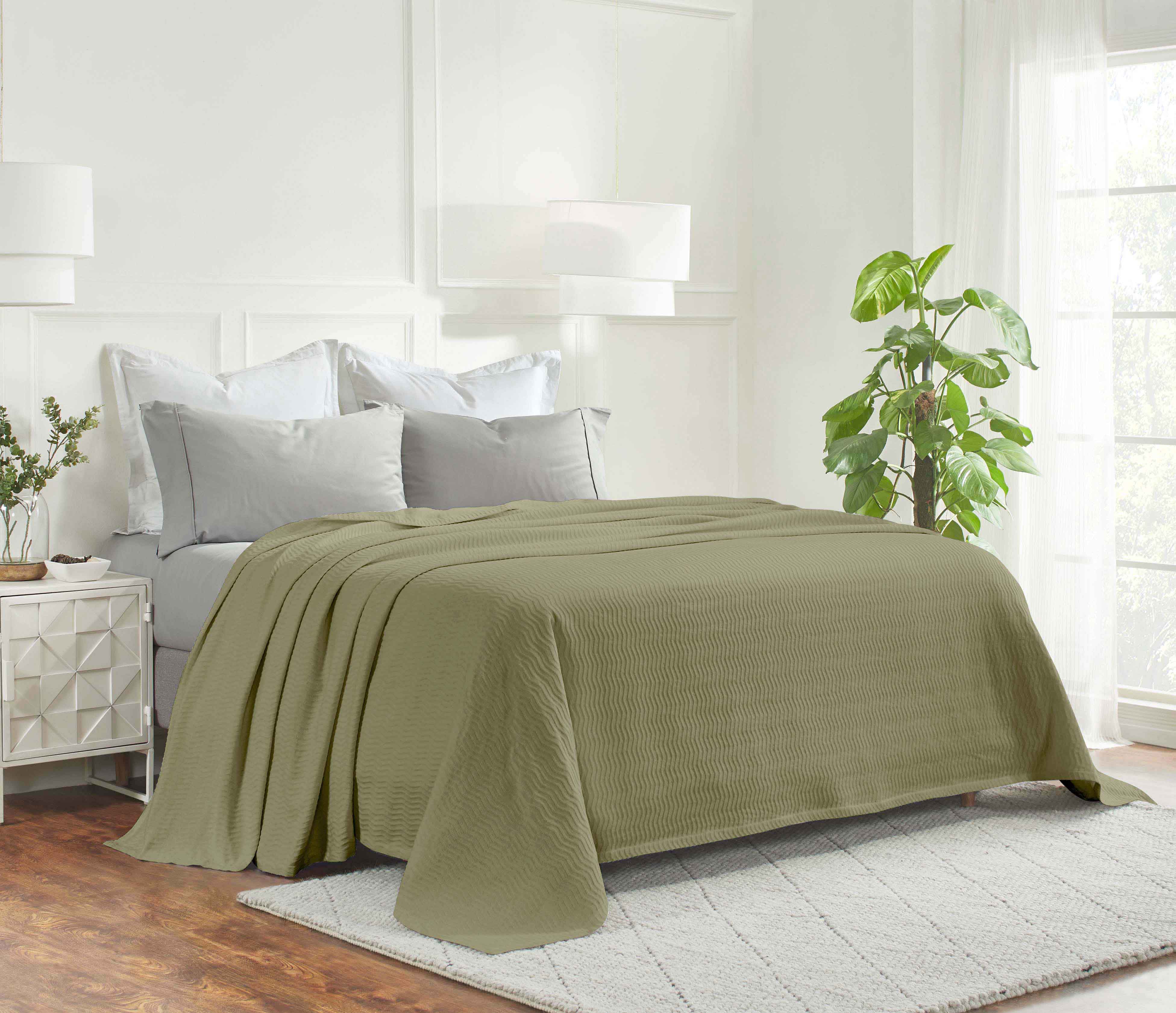 Jena Cotton Textured Chevron Lightweight Woven Blanket - Blanket by Superior Brand